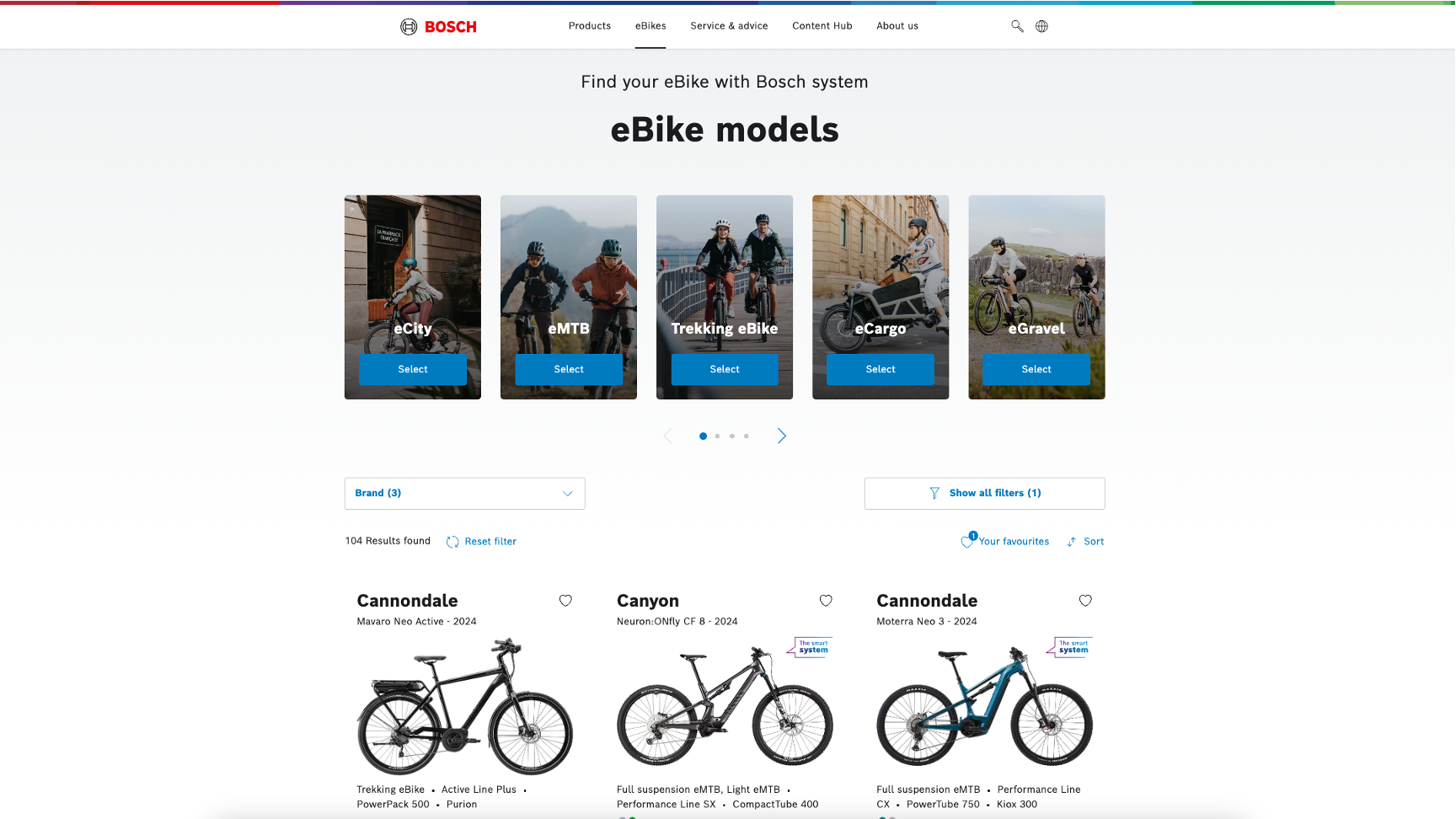 bosch-ebike.com Website Relaunch CX Concept