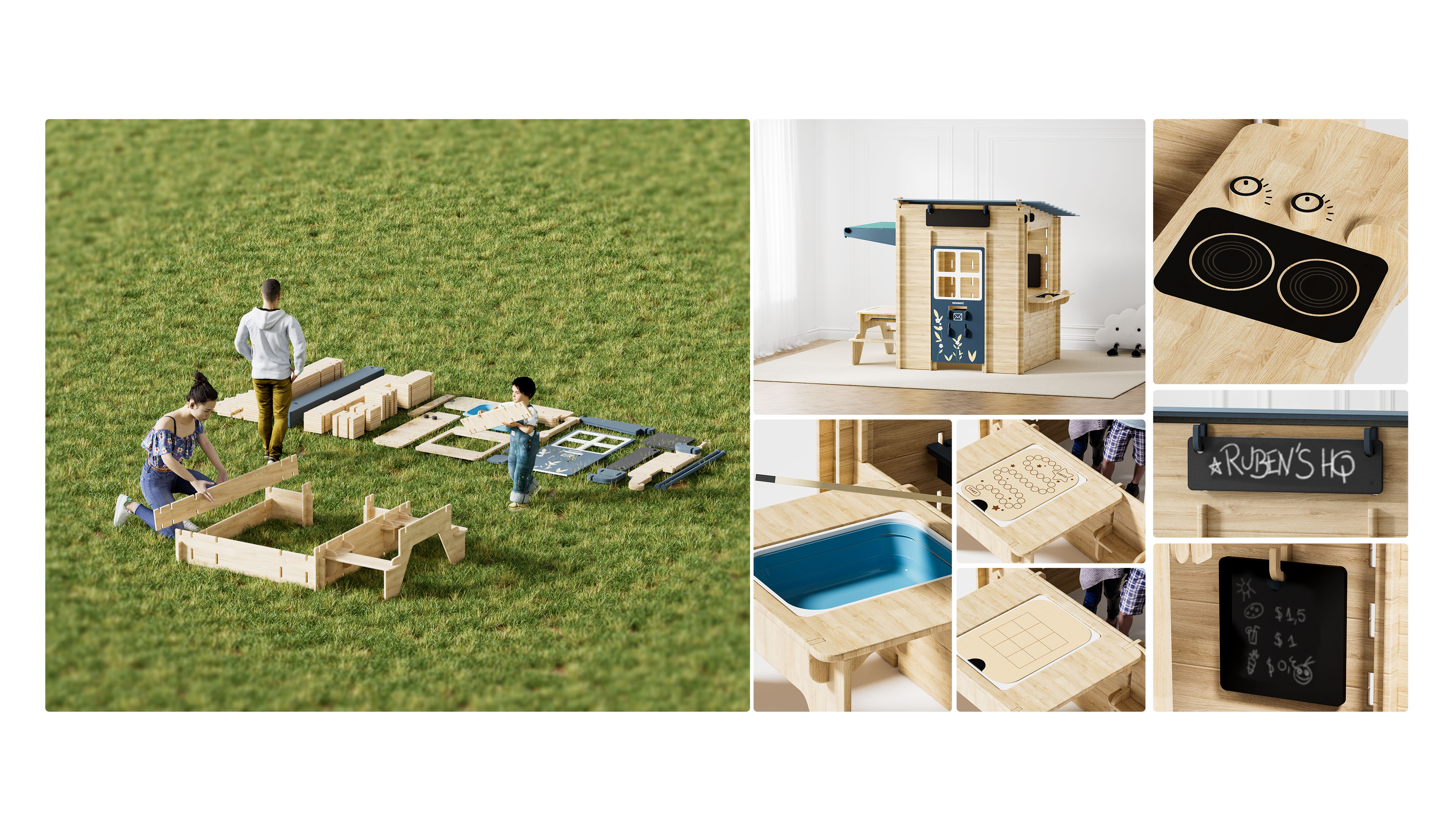 Criss Cross Wooden Playhouse