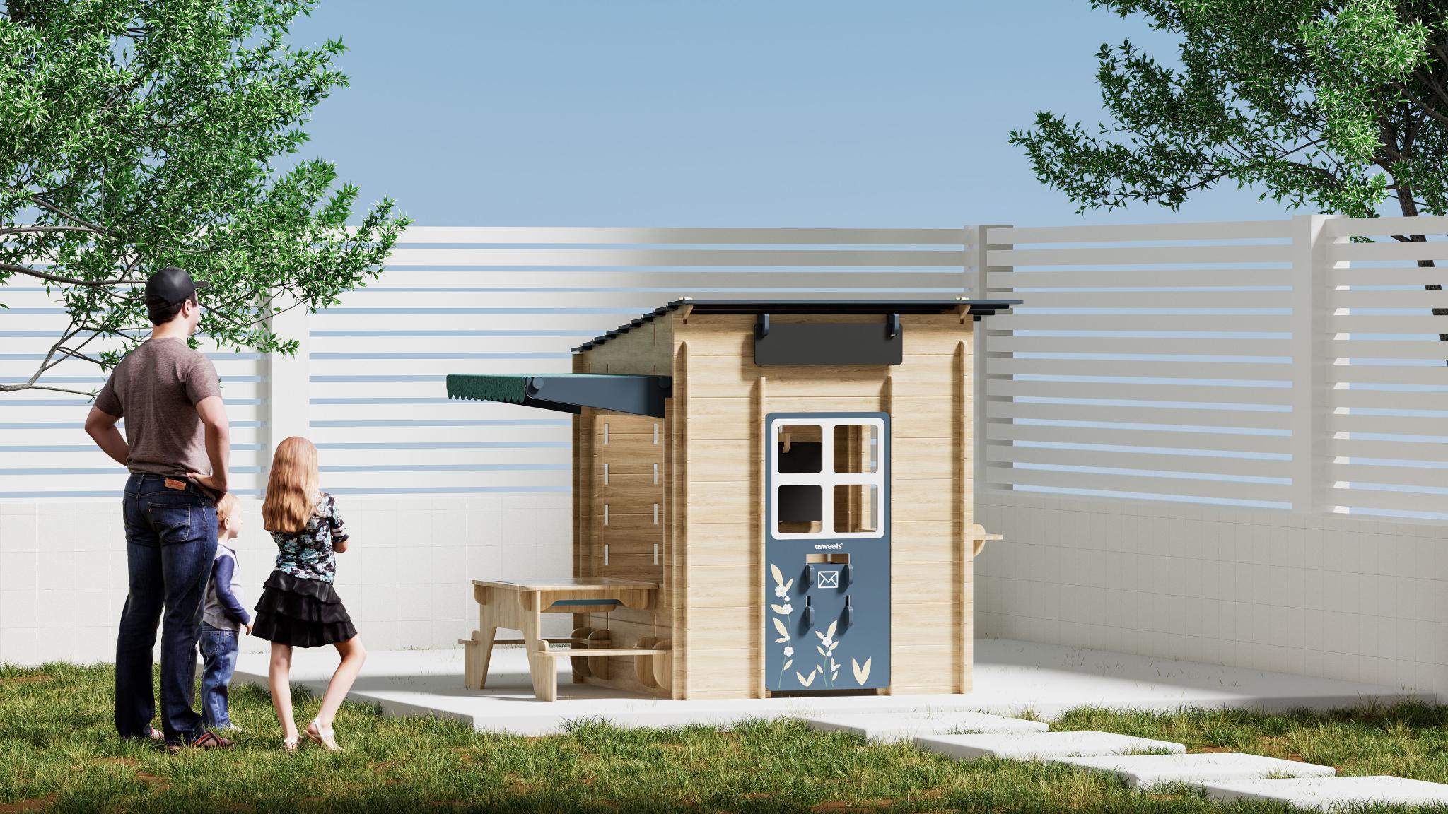 Criss Cross Wooden Playhouse