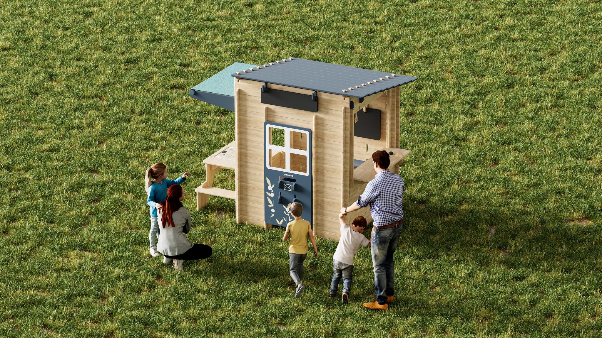 Criss Cross Wooden Playhouse