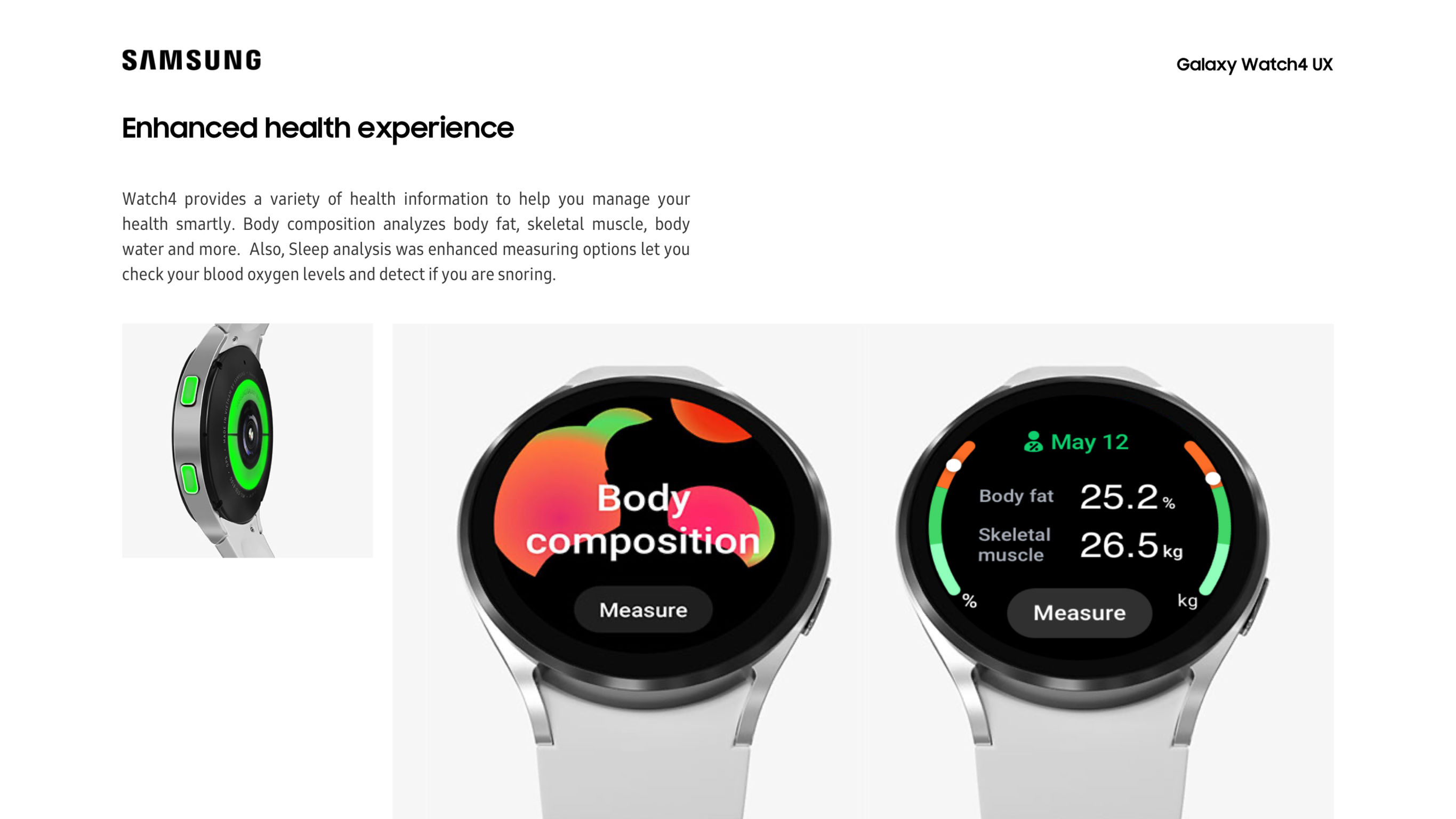 Galaxy Watch4 UX