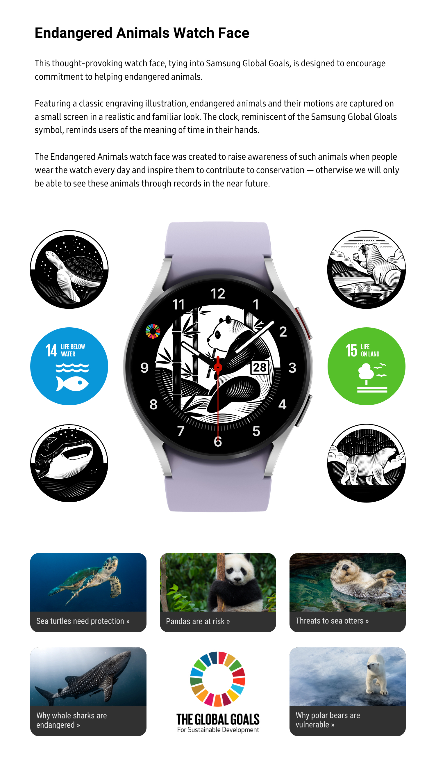 Endangered Animals Watch Face