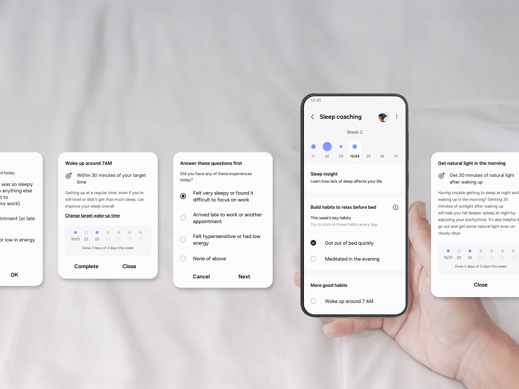 Coaching program for better sleep