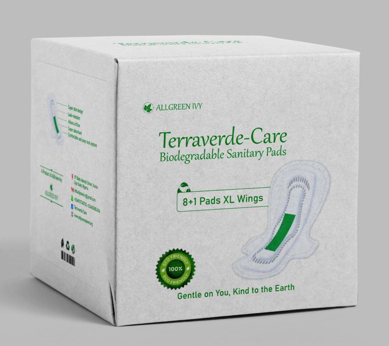 TerraVerde Care Biodegradable Sanitary Pads