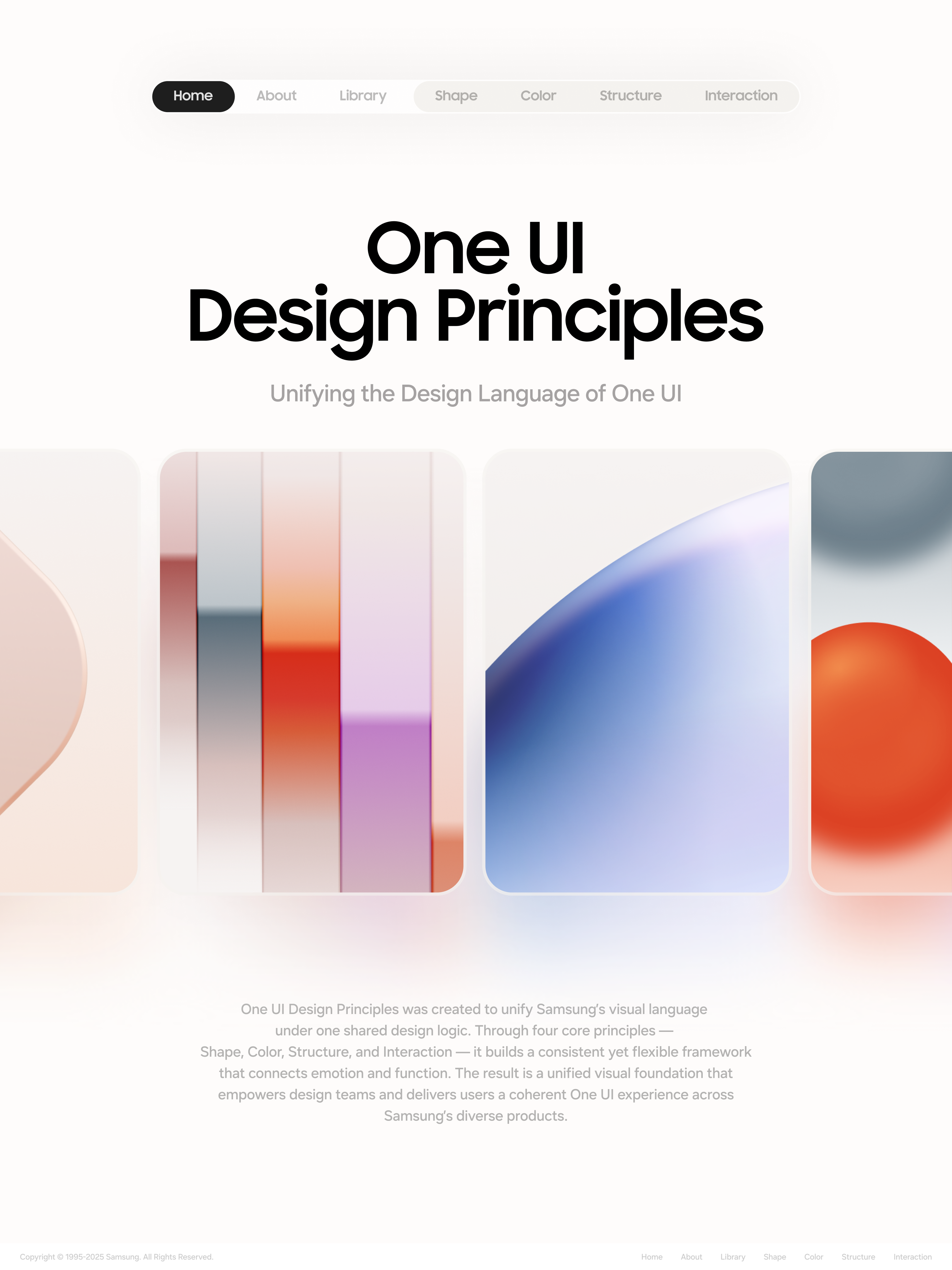 Samsung One UI Design Principles