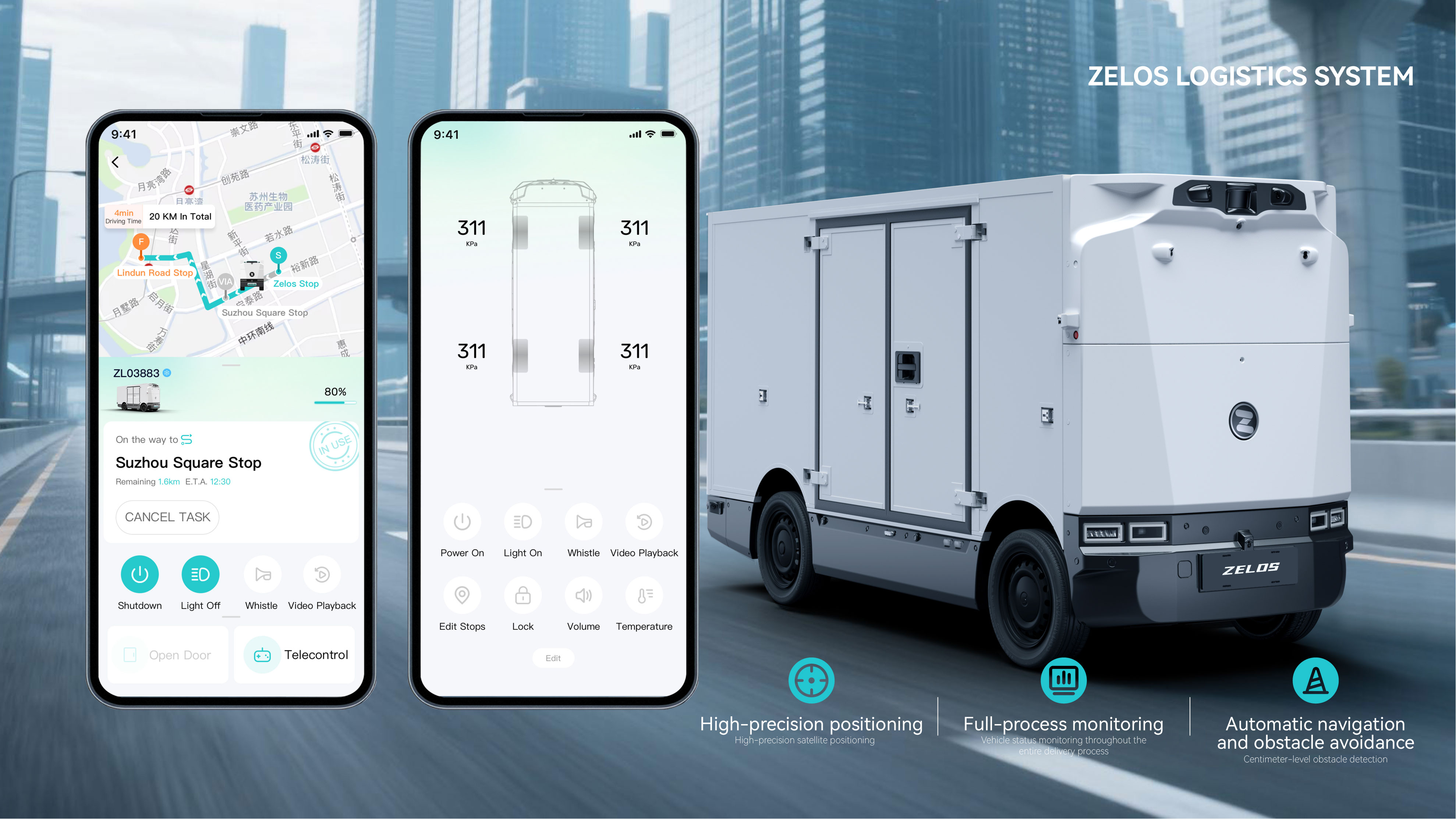 Zelos Intelligent Delivery Vehicle and System