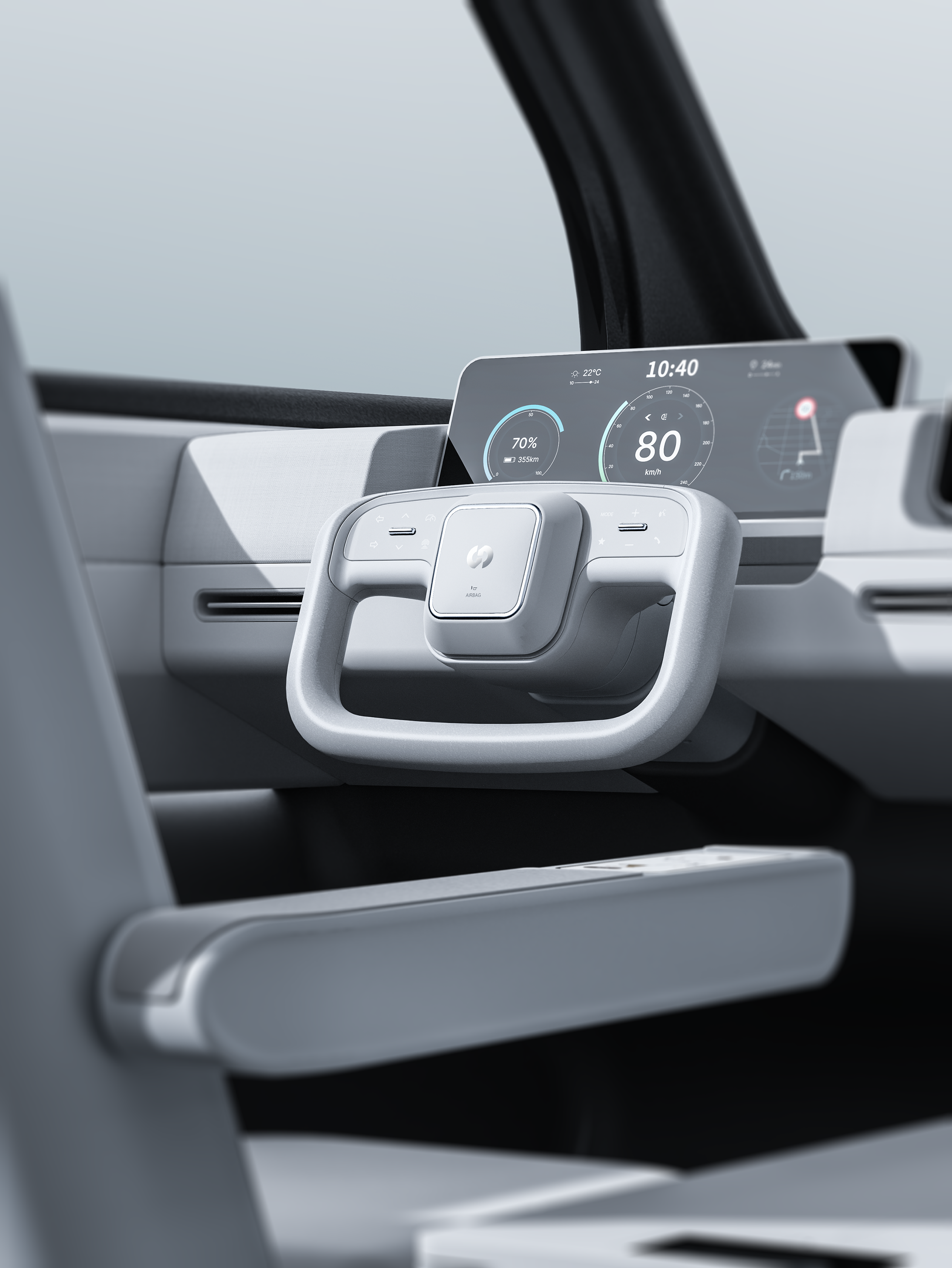 Foldable Steering Wheel for Autonomous Vehicles