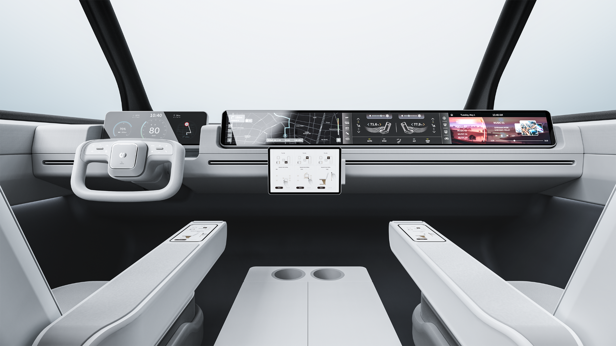 Foldable Steering Wheel for Autonomous Vehicles