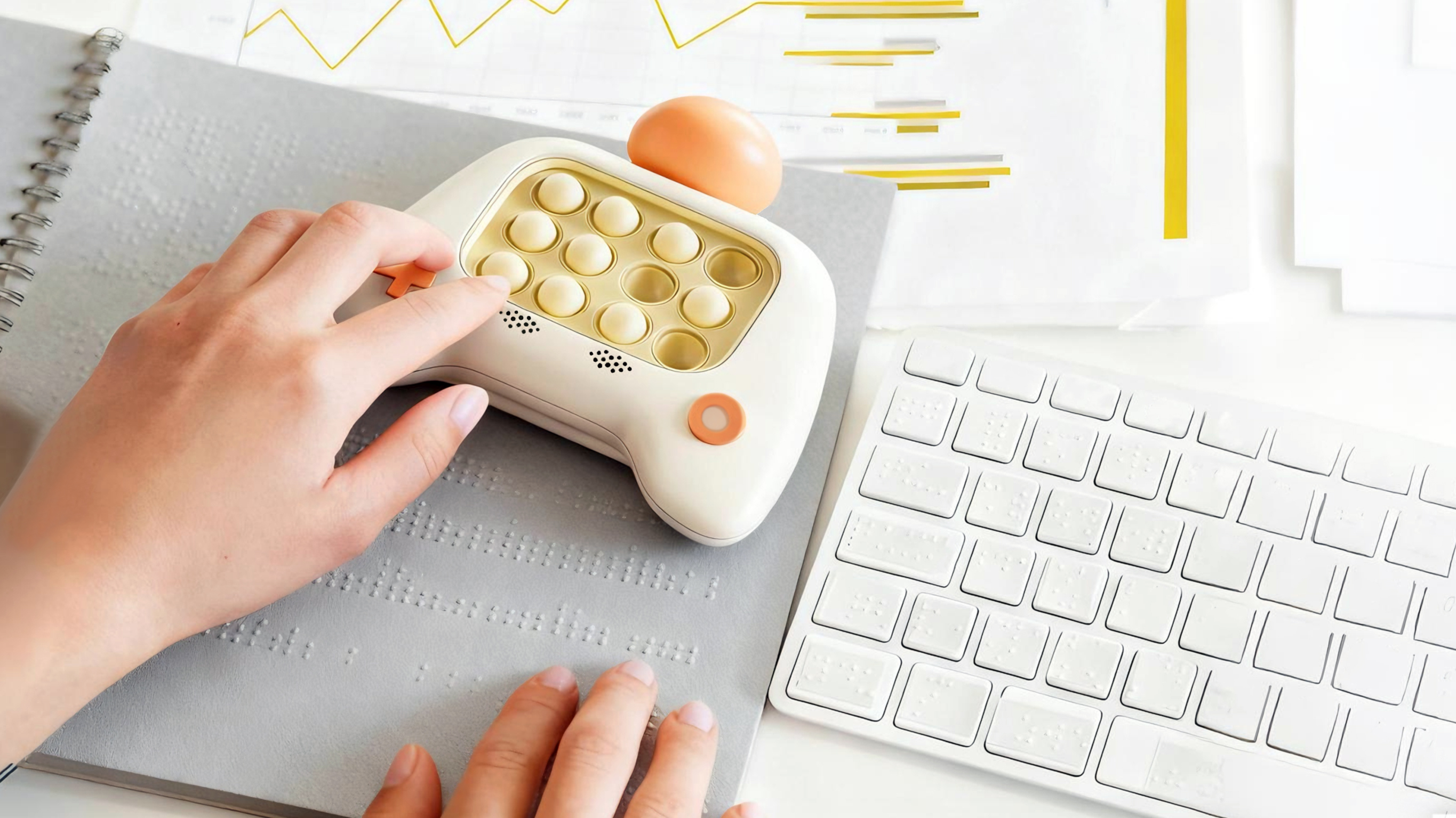 Bubble Braille gaming machine