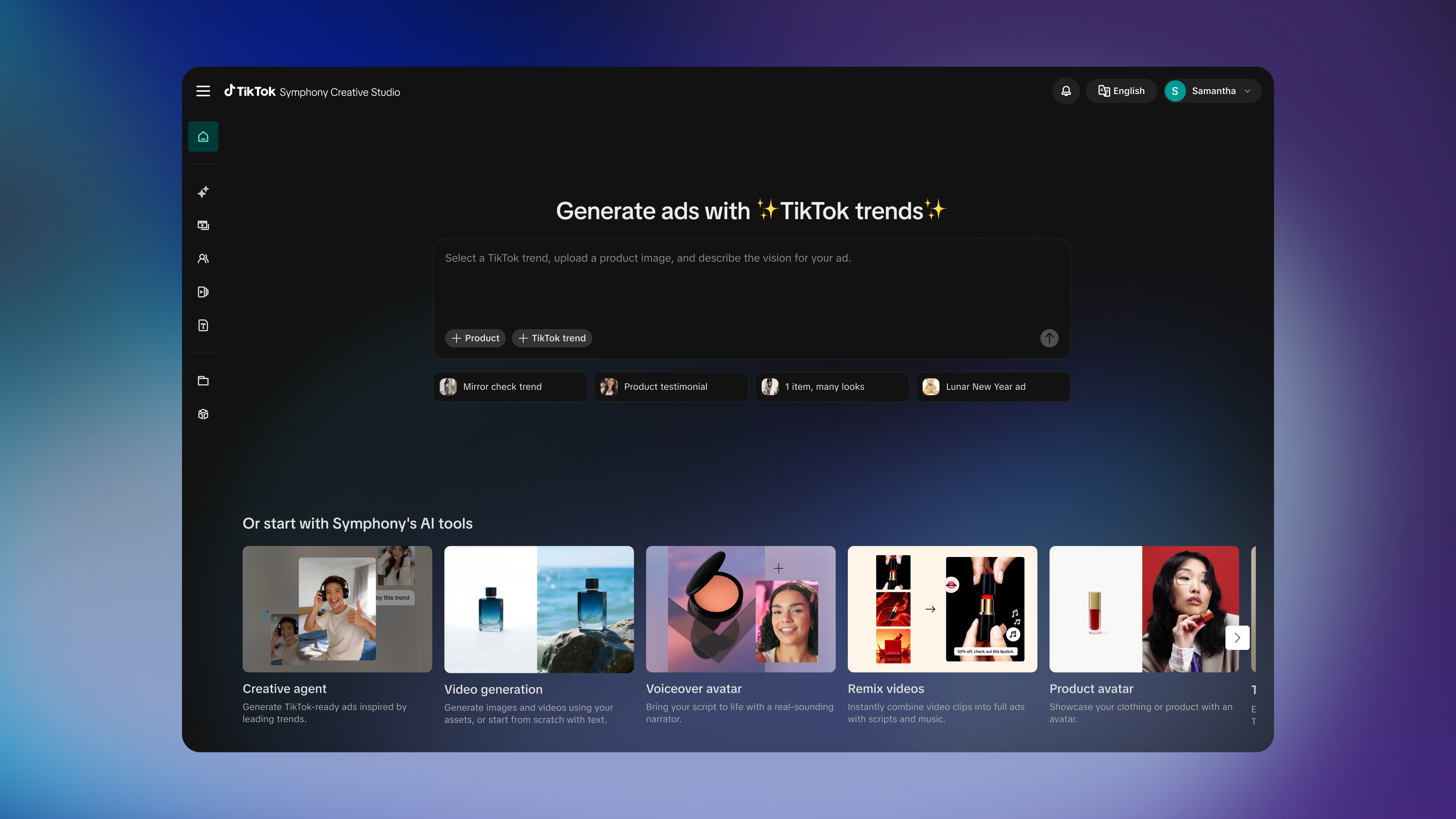 TikTok Symphony AI Creative Studio