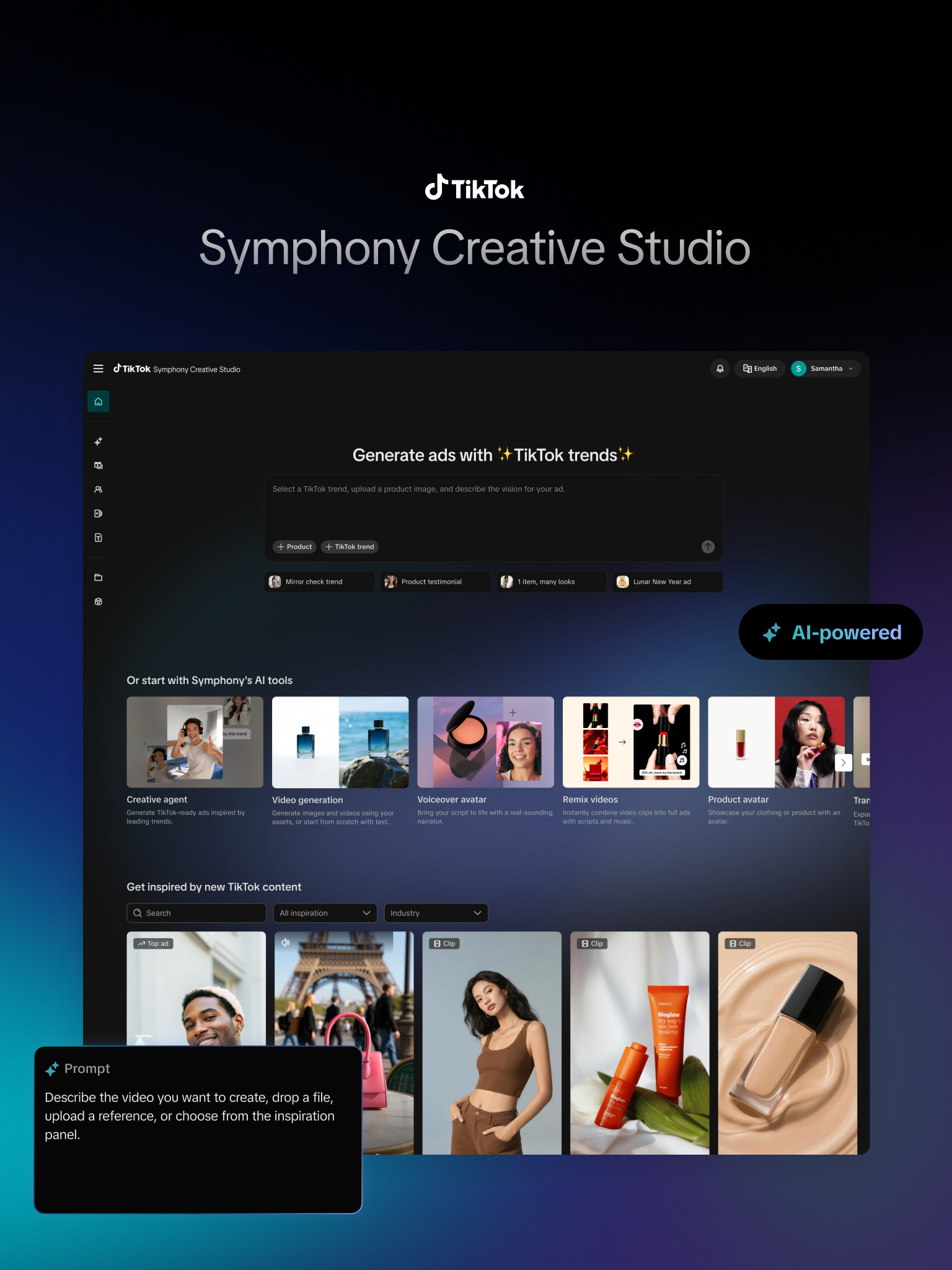 TikTok Symphony AI Creative Studio