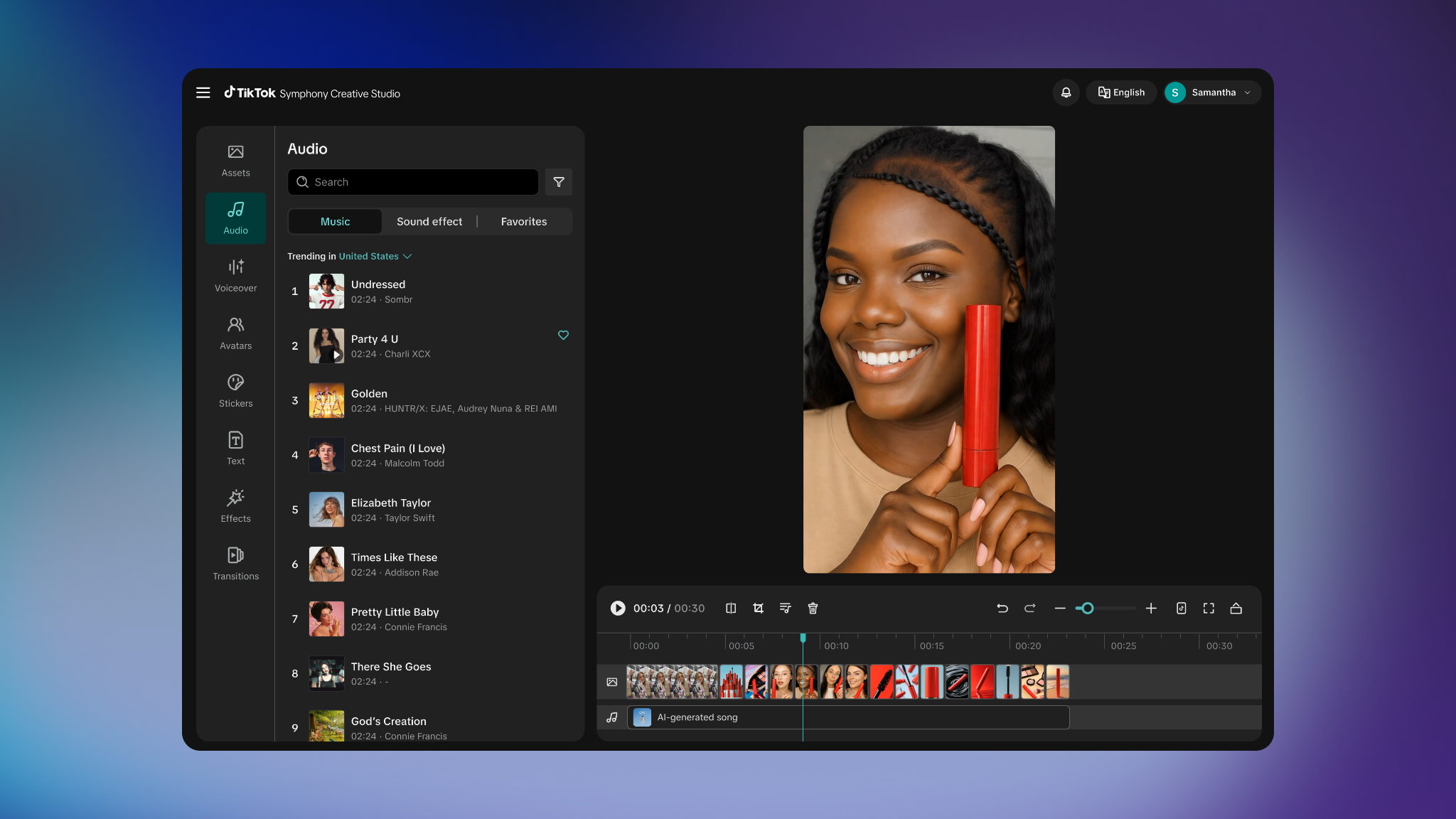 TikTok Symphony AI Creative Studio