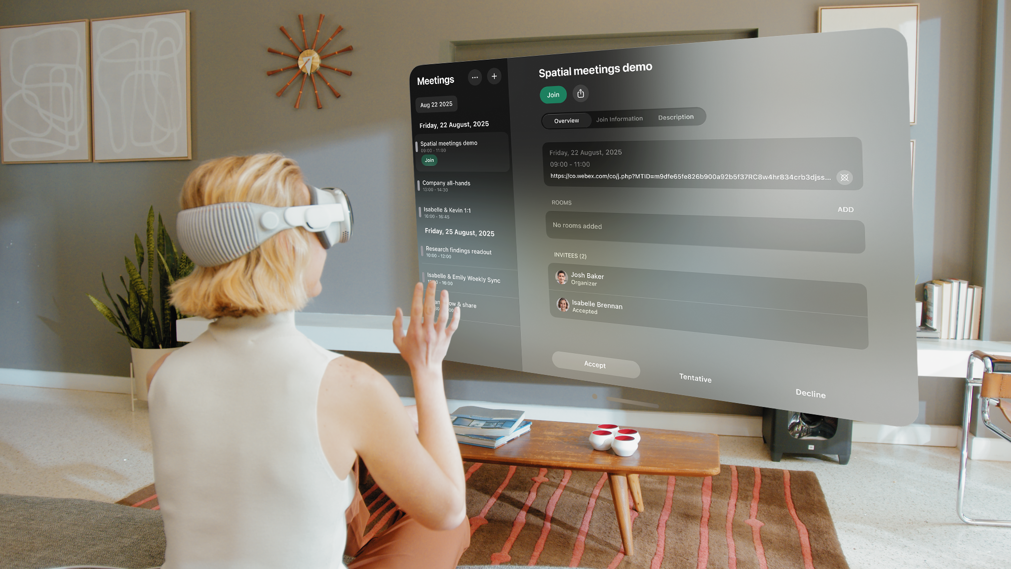Webex for Apple Vision Pro