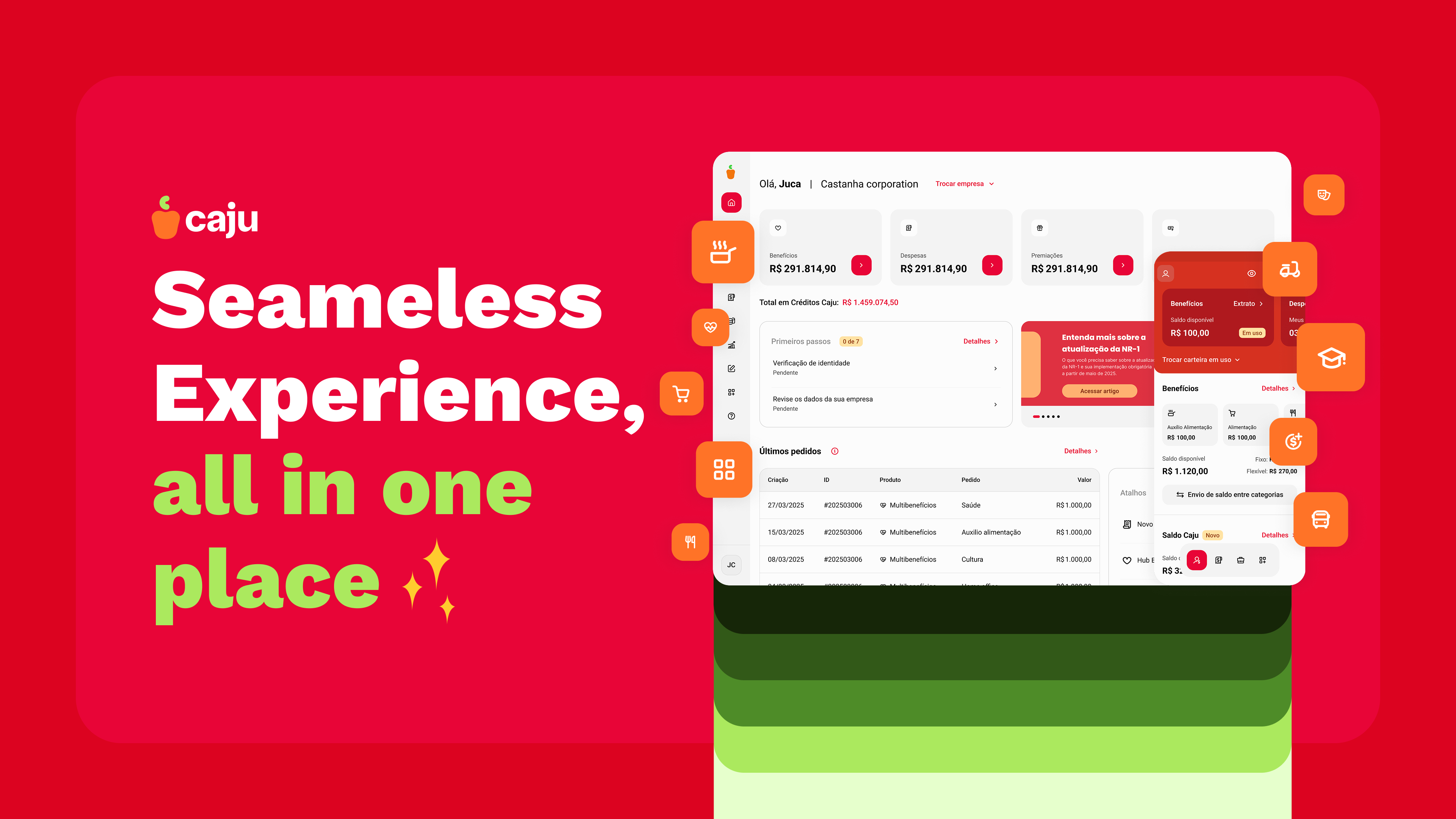 Caju: Redesign - Seameless Experience, all in one