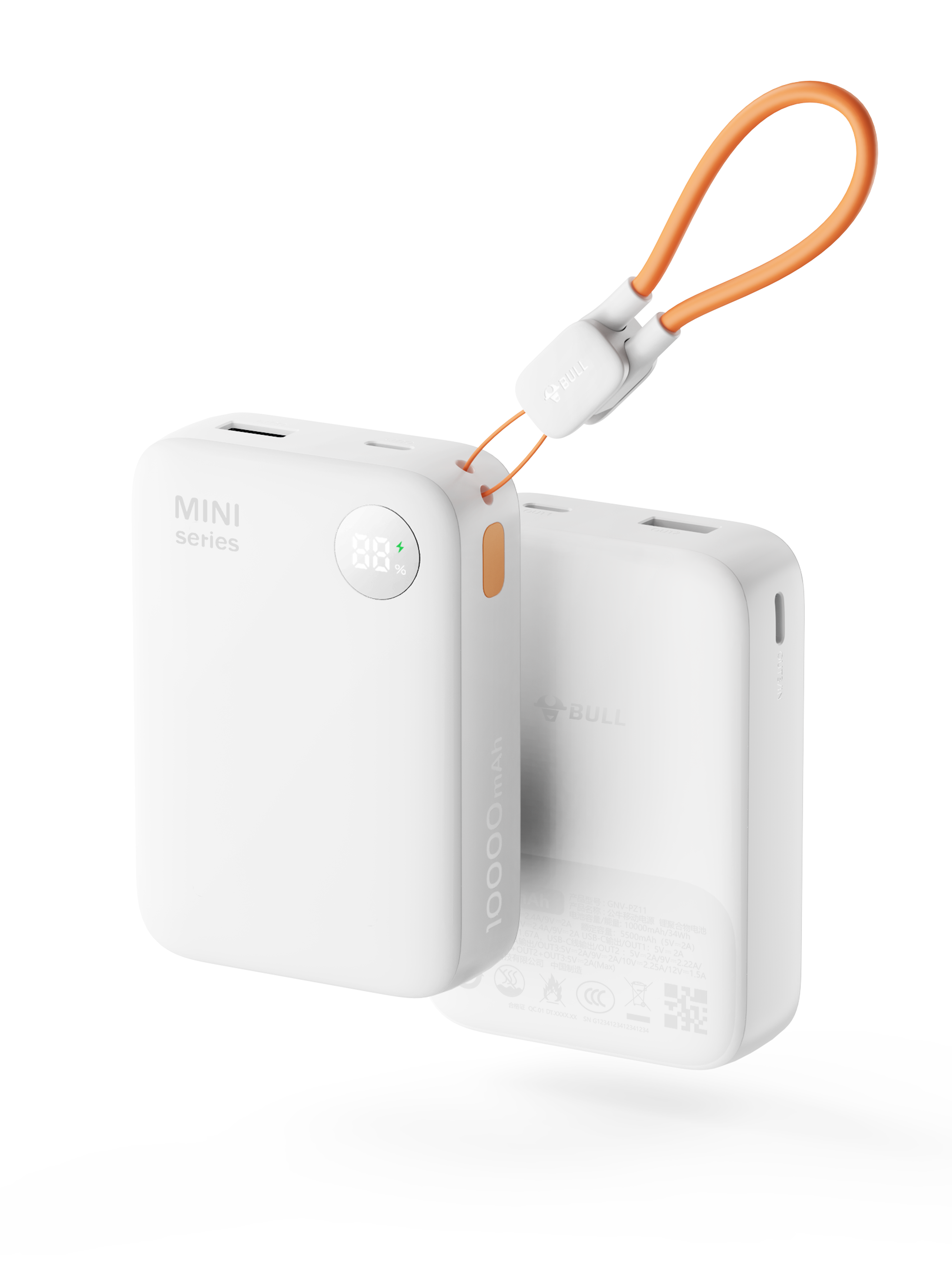 MINI Power Bank with Integrated Cable