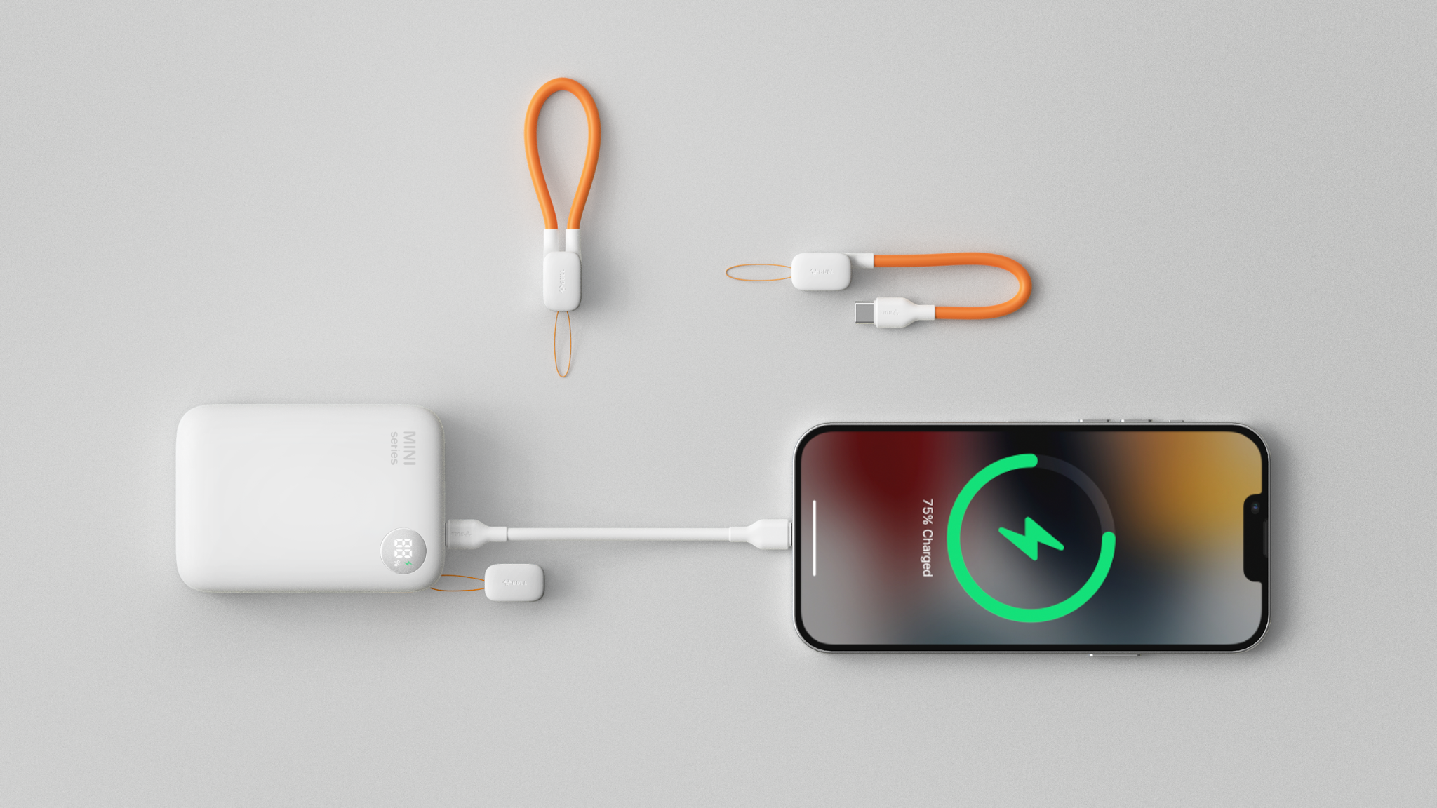 MINI Power Bank with Integrated Cable