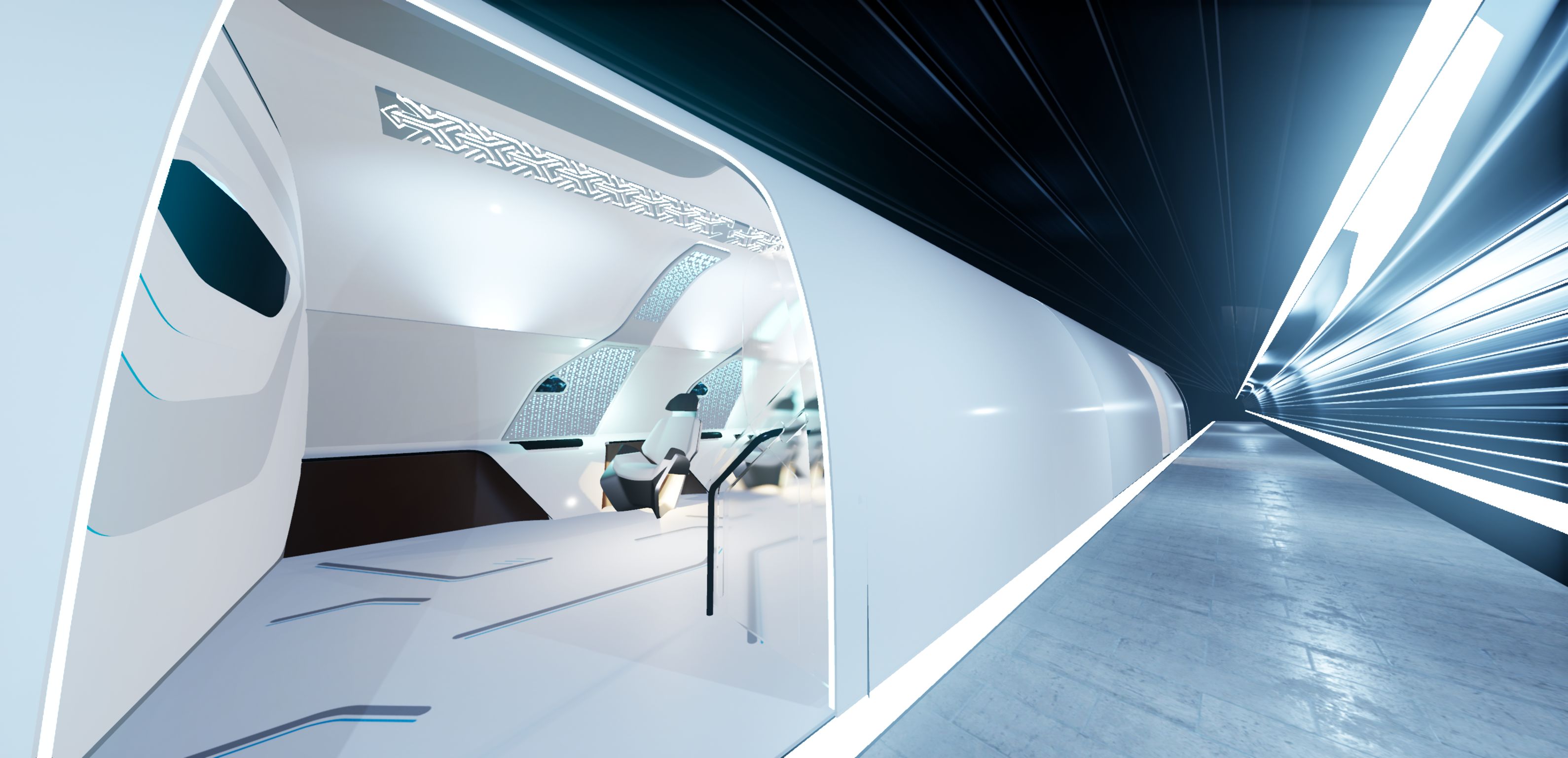 Virgin Hyperloop One Prototype Interior Design