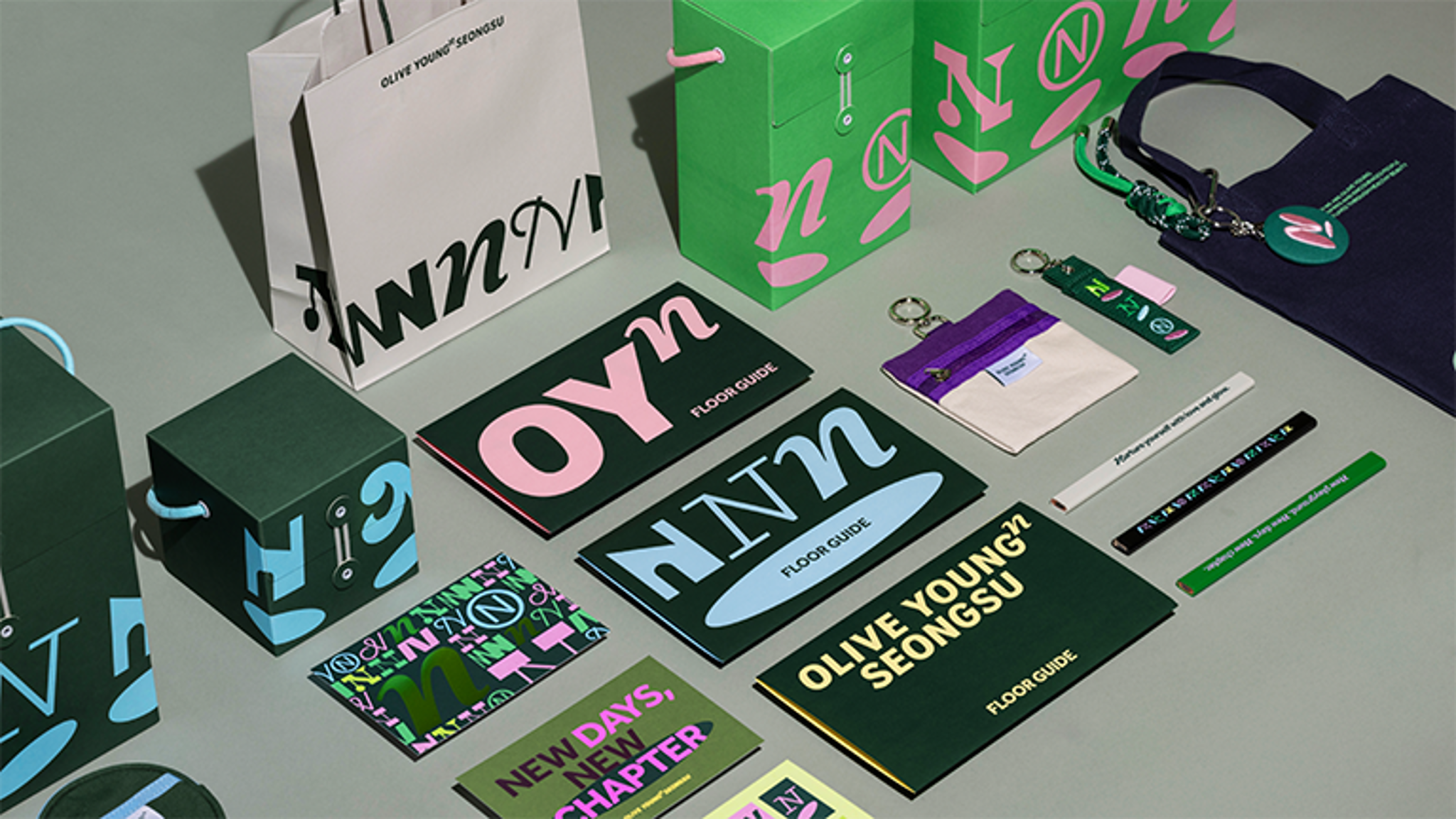 OLIVE YOUNG N Seongsu Brand Identity Design