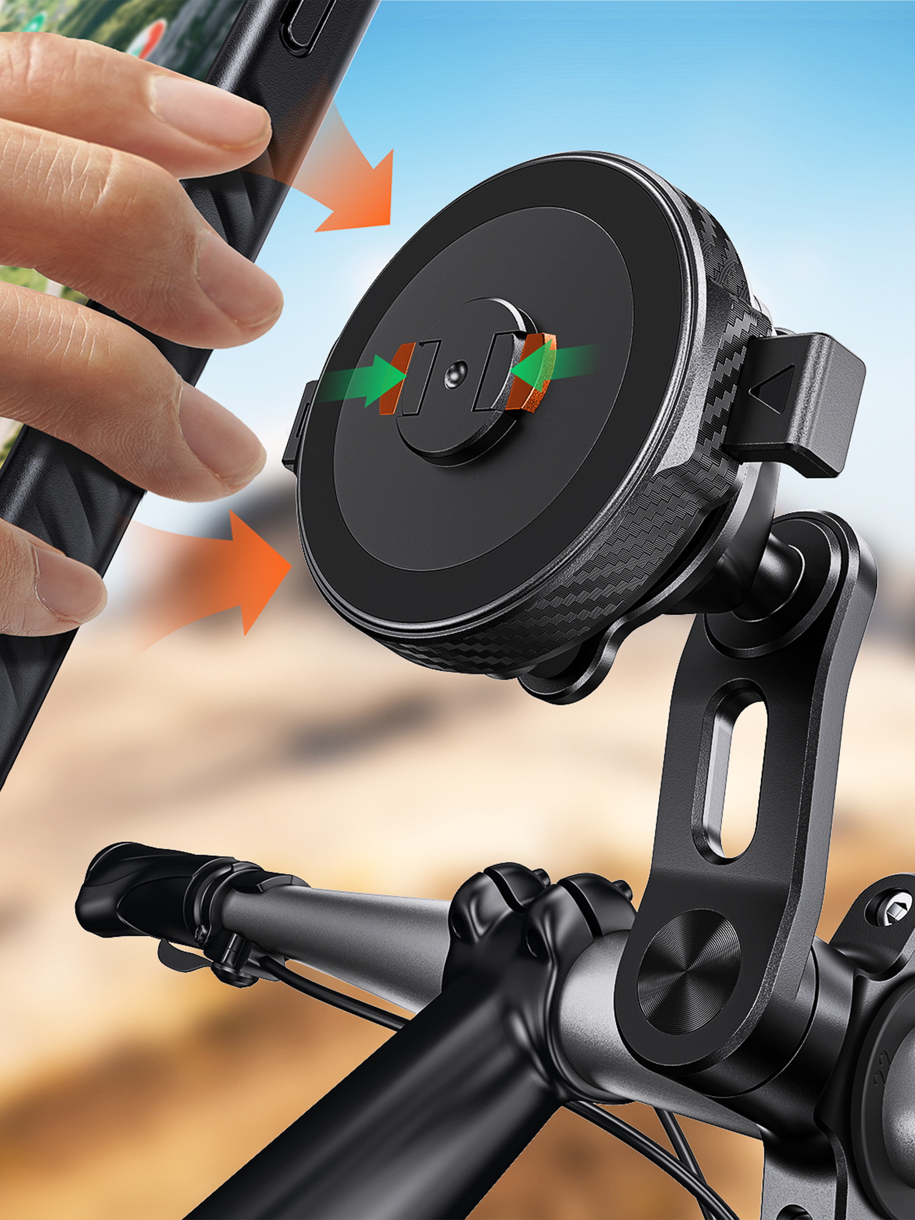 A2C One-Lock MagSafe Bike Mount with Dampener
