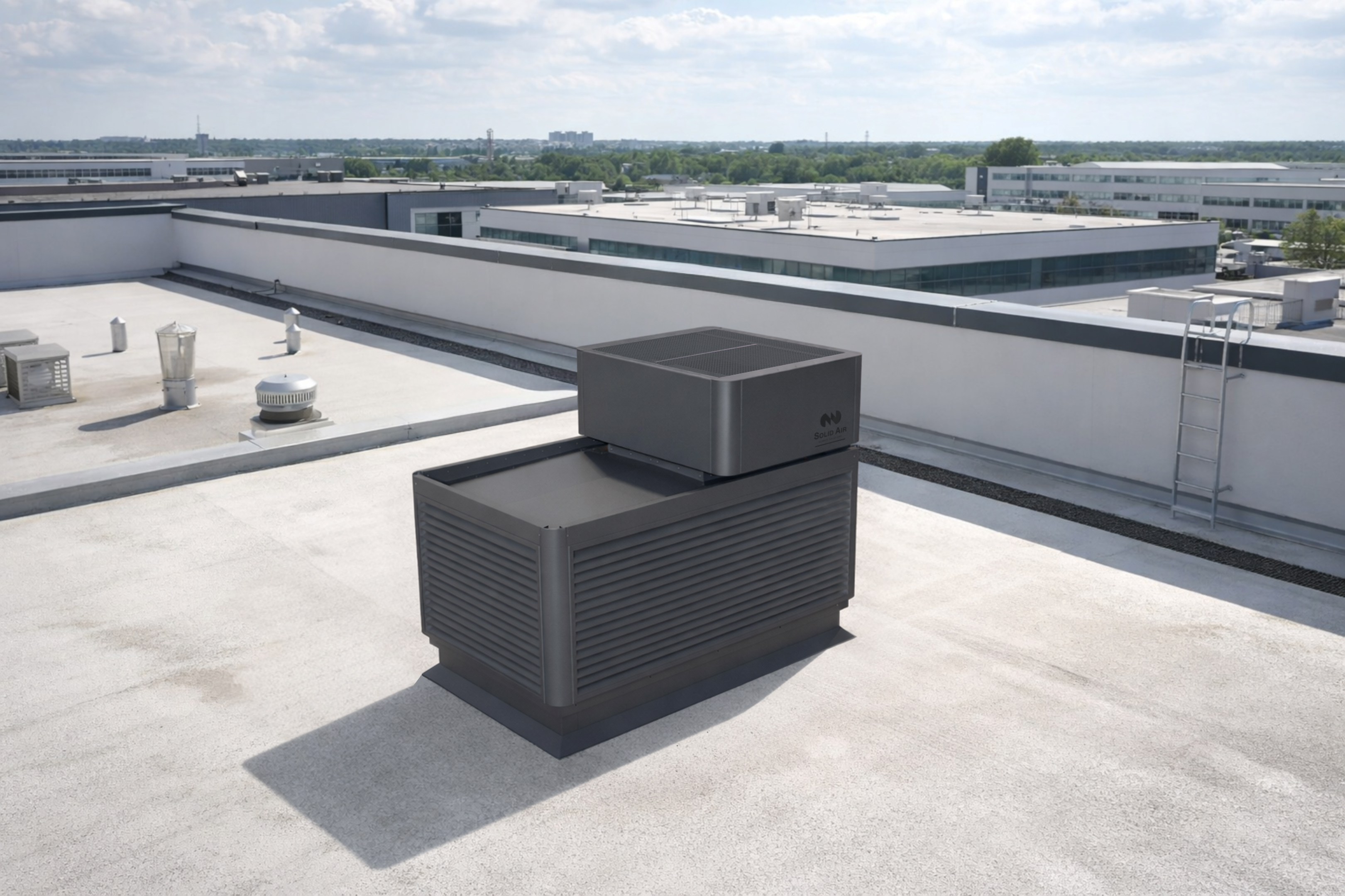 Solidair combined penthouse louvre