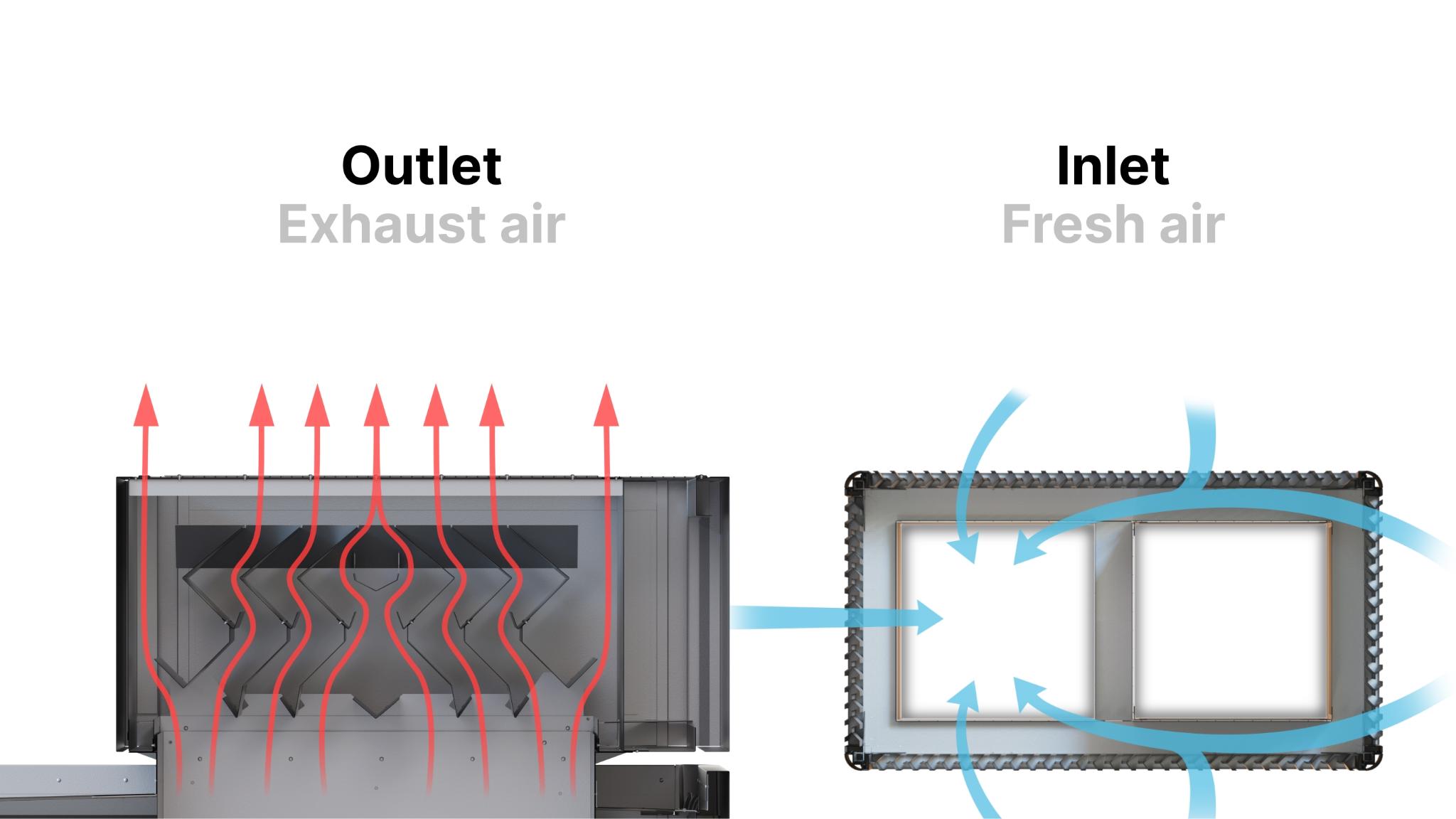 Solidair combined penthouse louvre