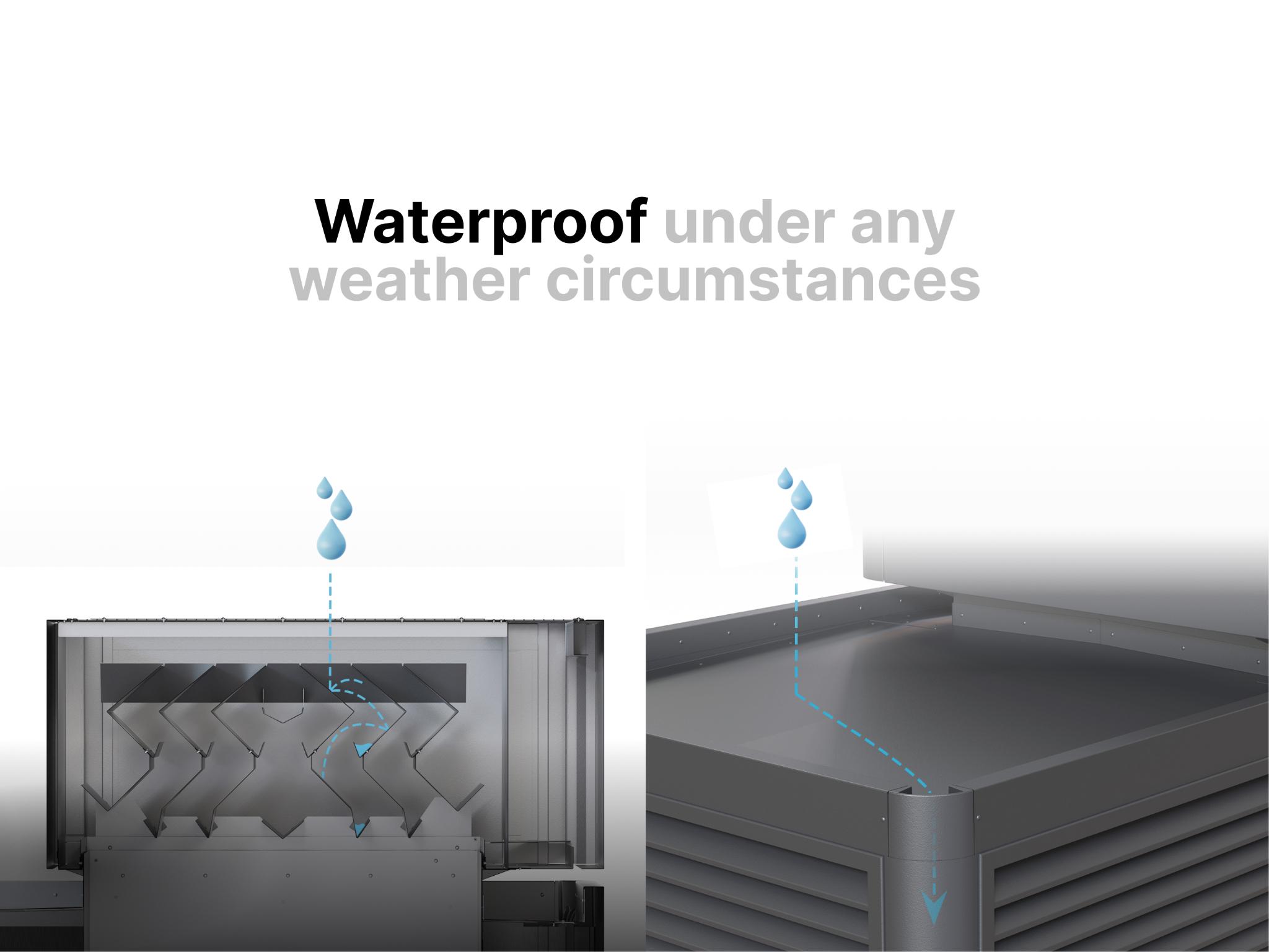 Solidair combined penthouse louvre