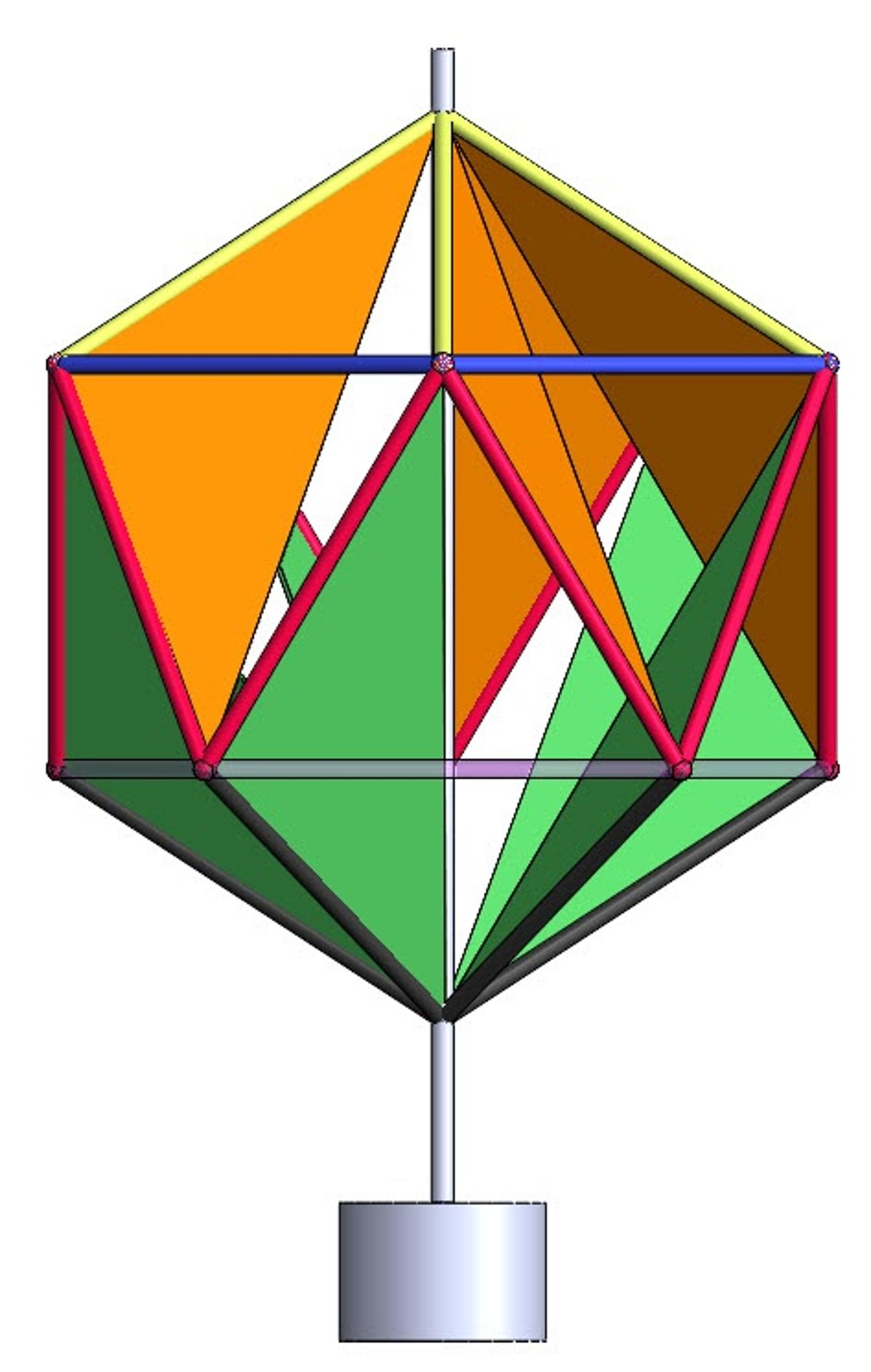 GeoWind GW1200 Geodesic Vertical Axis Wind Turbine