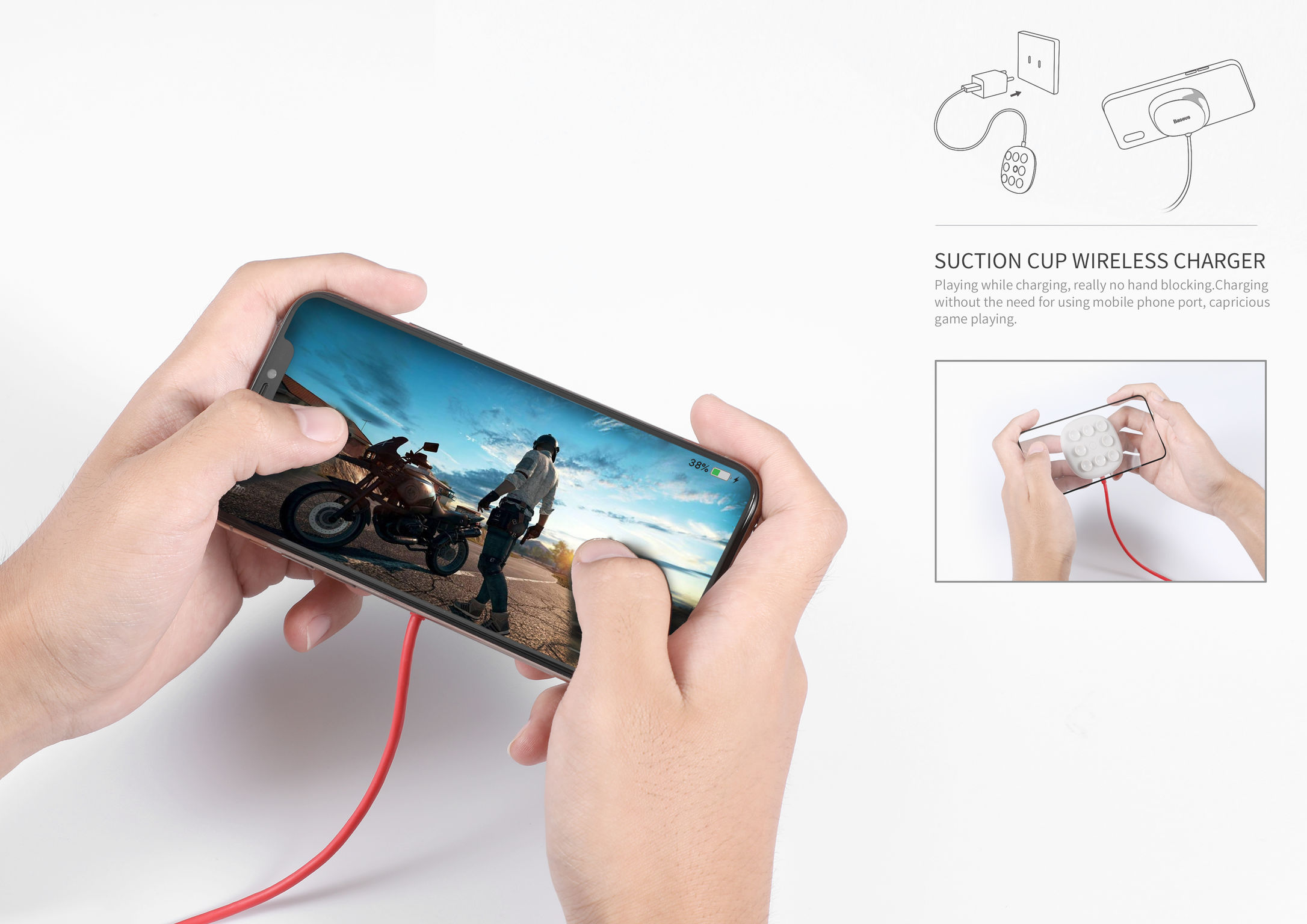 Suction Cup Wireless Charging