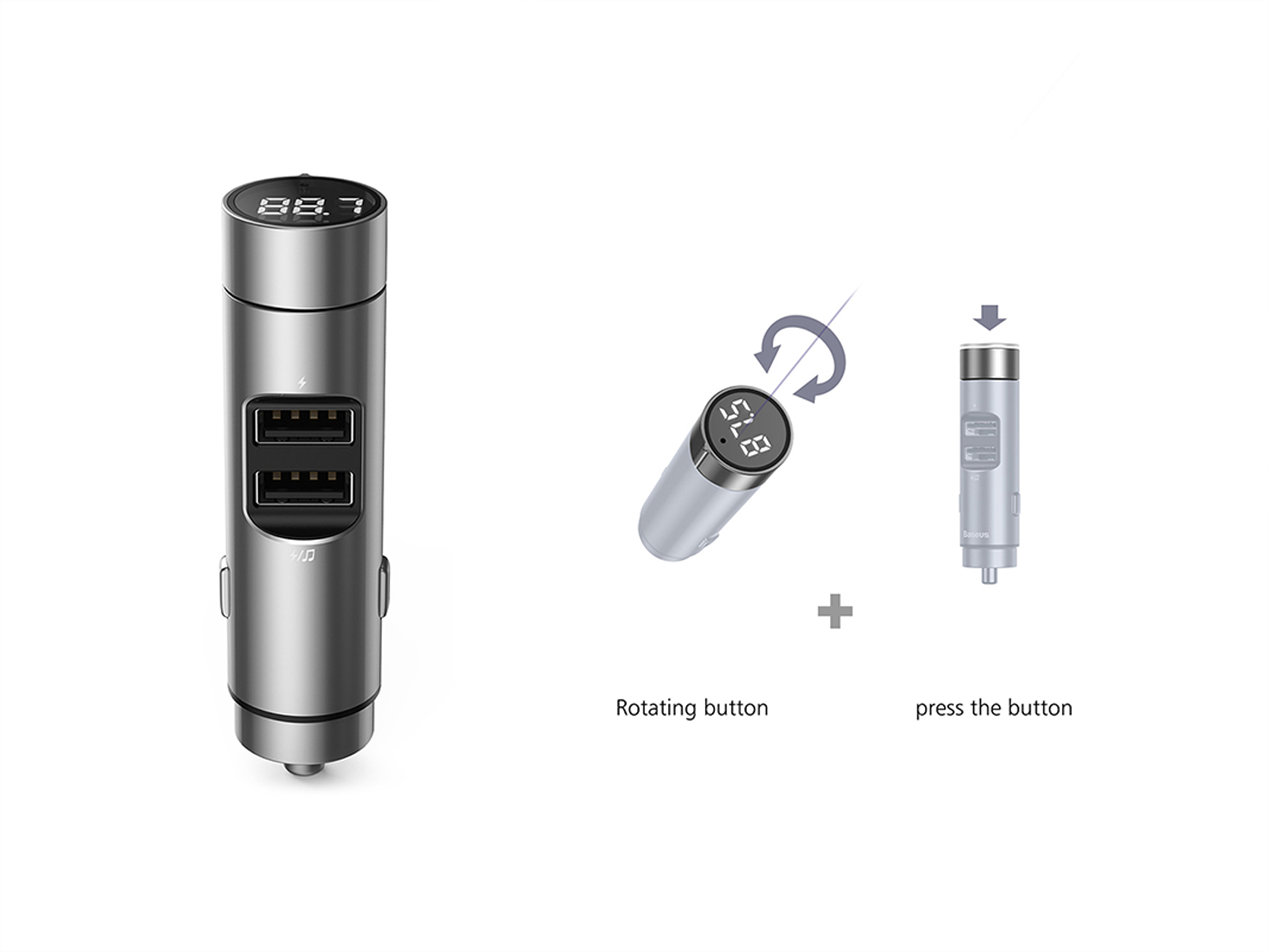 Energy Column Car Bluetooth MP3 Charger