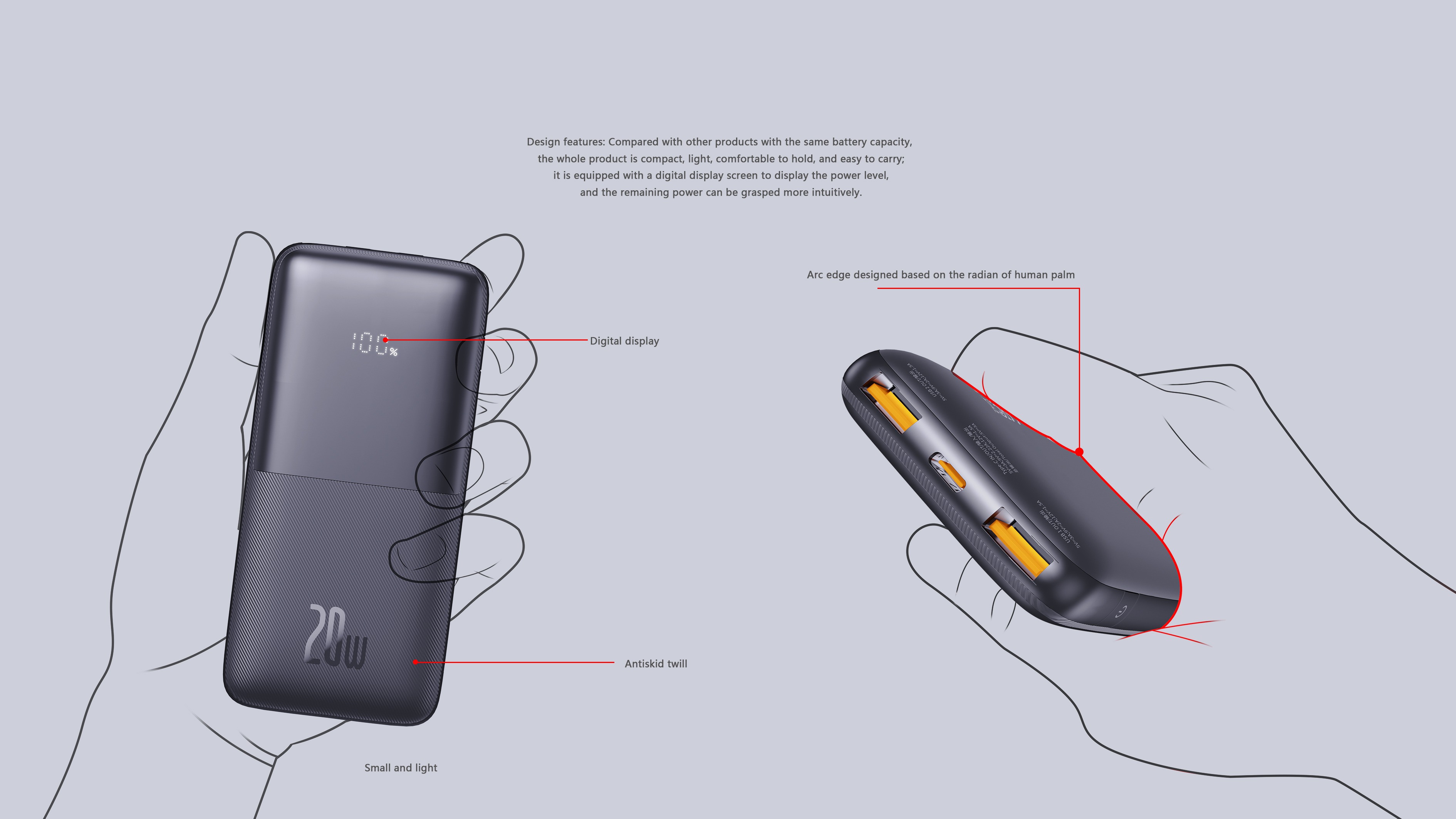 Baseus Bipow Pro Digital Display Fast Charge Power