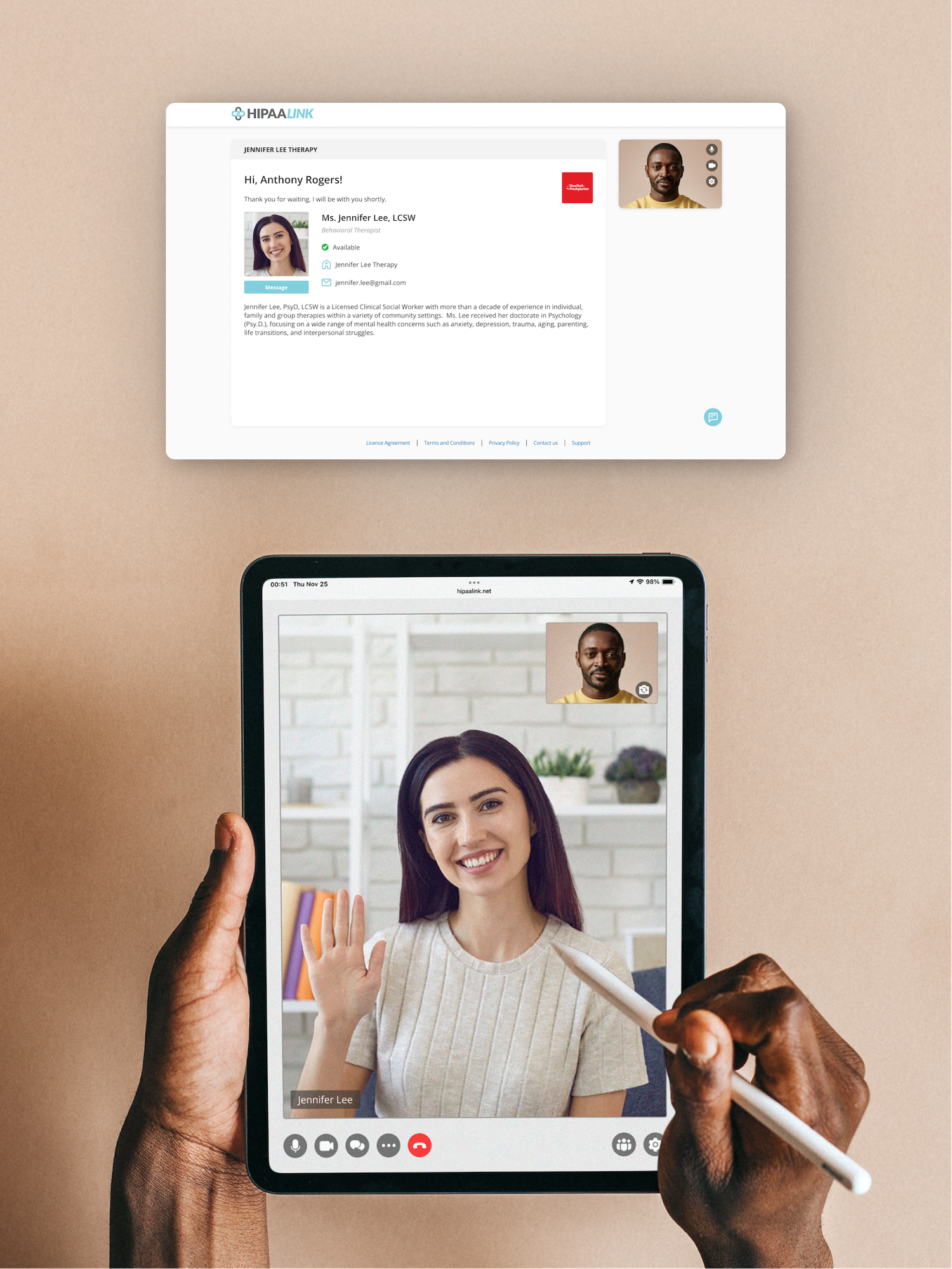 HIPAA LINK Telehealth Platform
