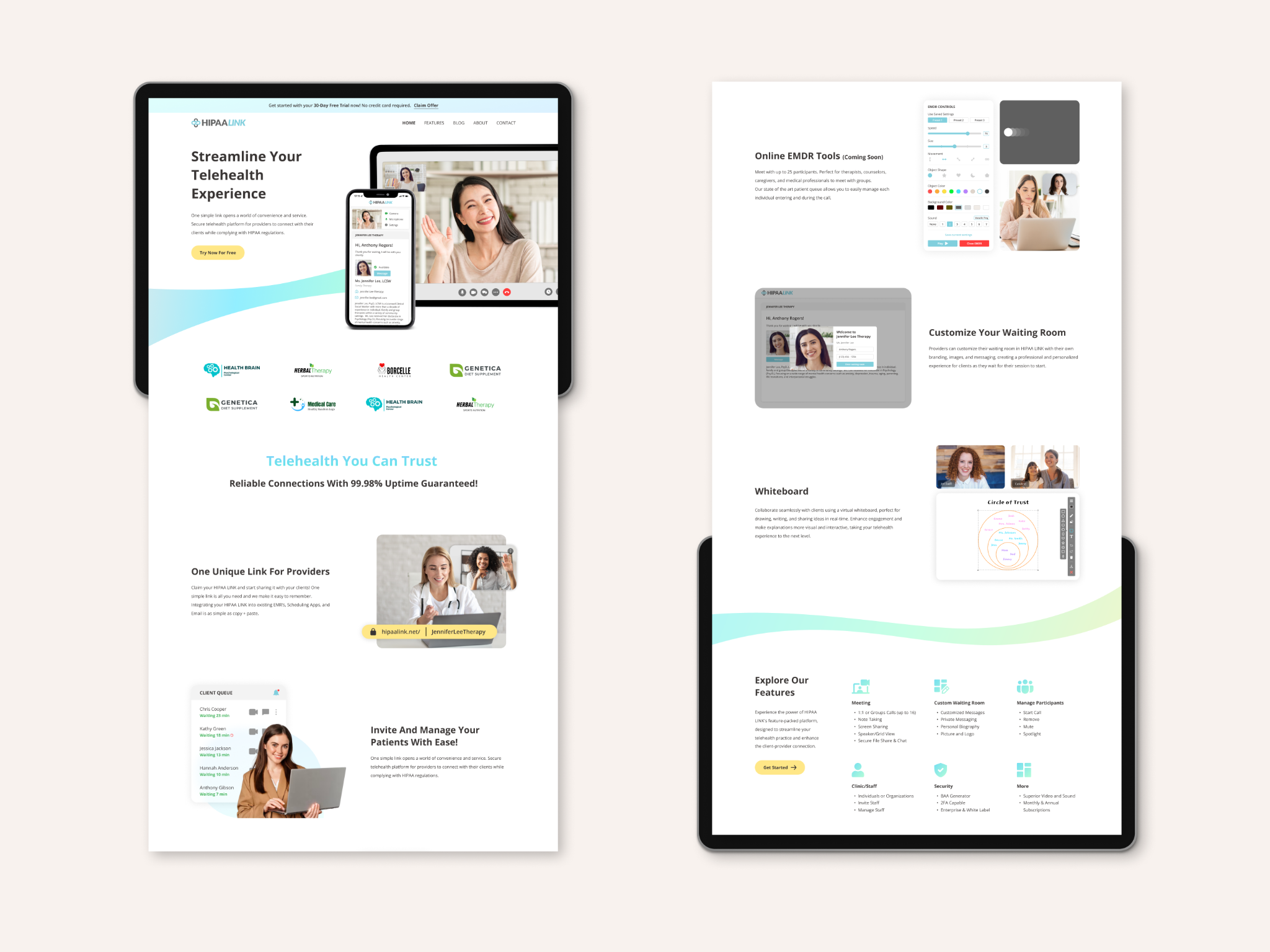 HIPAA LINK Telehealth Platform