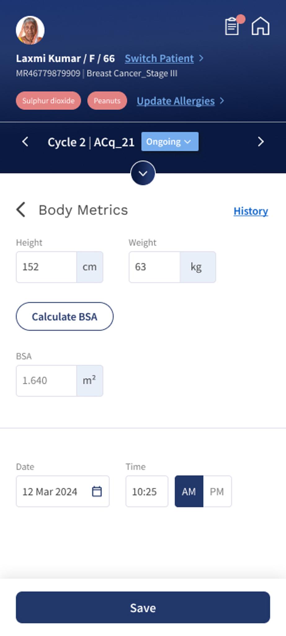 Chemotherapy Management Platform