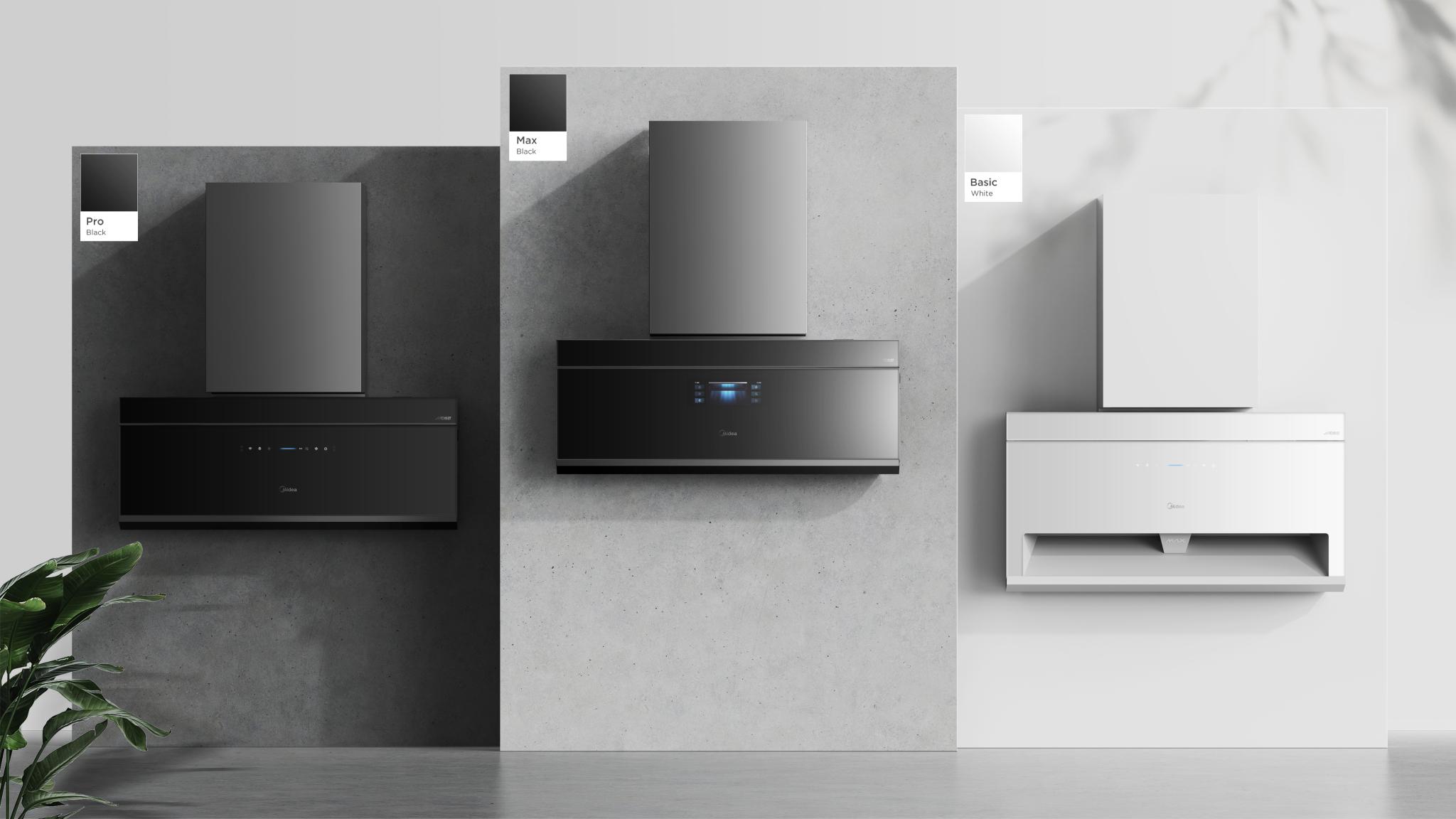 Midea ultra-thin fumeless range hood