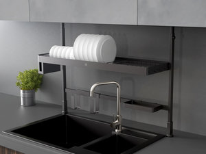 Kitchen multifunctional sink storage rack