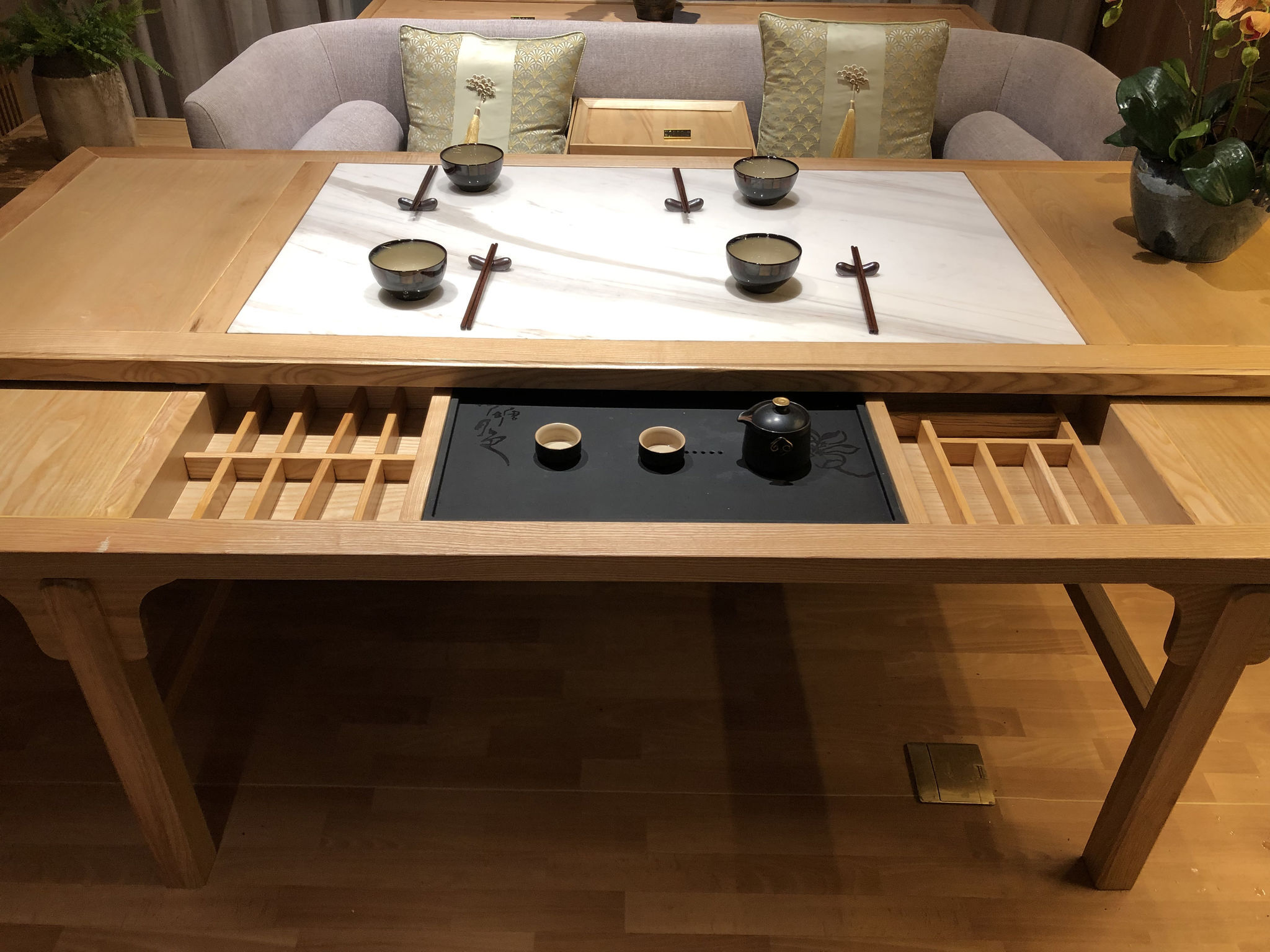 Multi purpose table from traditional Chinese craft