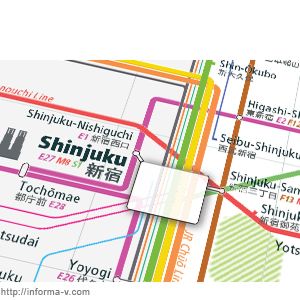Rail & Subway Map of Central Tokyo