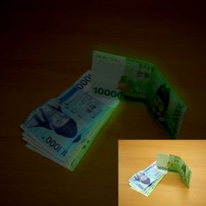 Luminous paper money