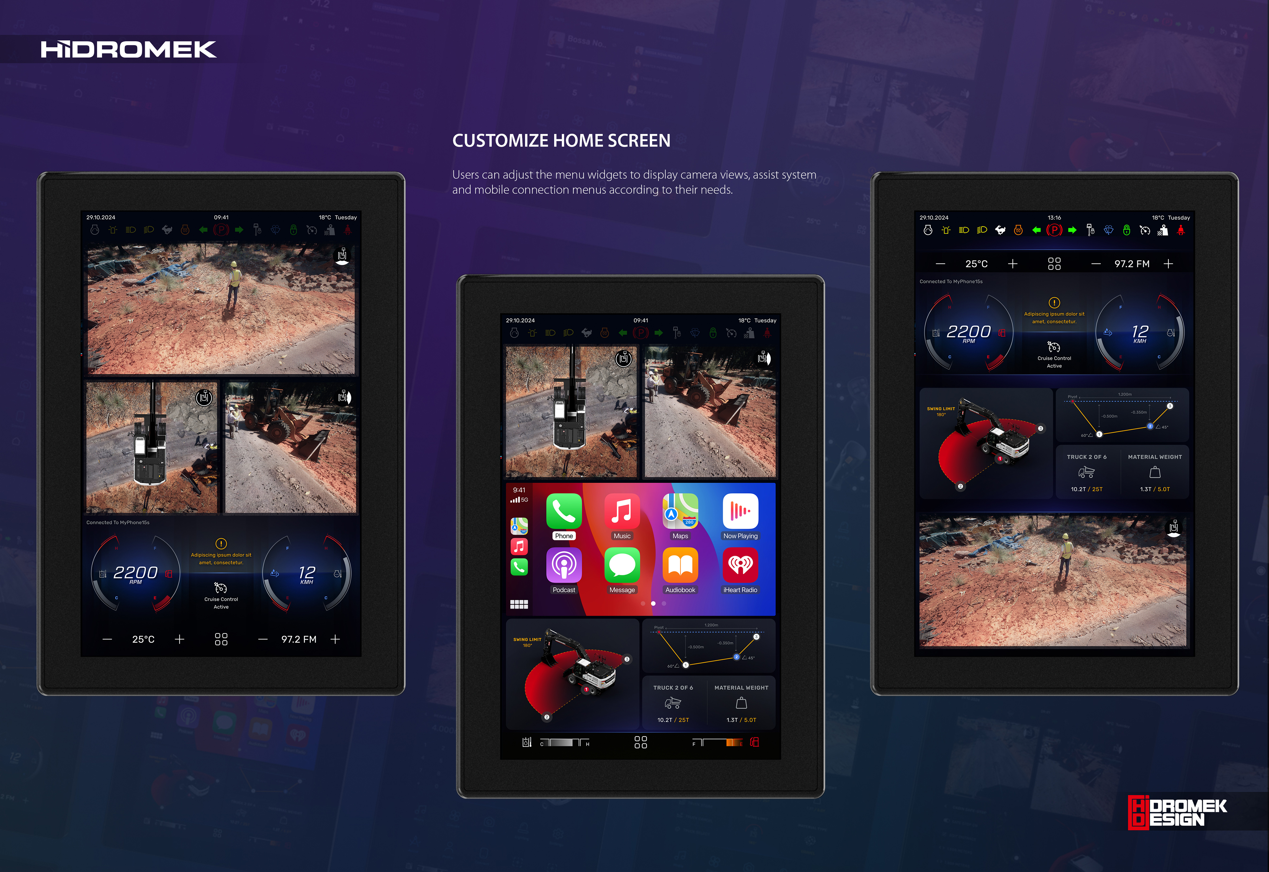 Hidromek Connect-UI Infotainment System