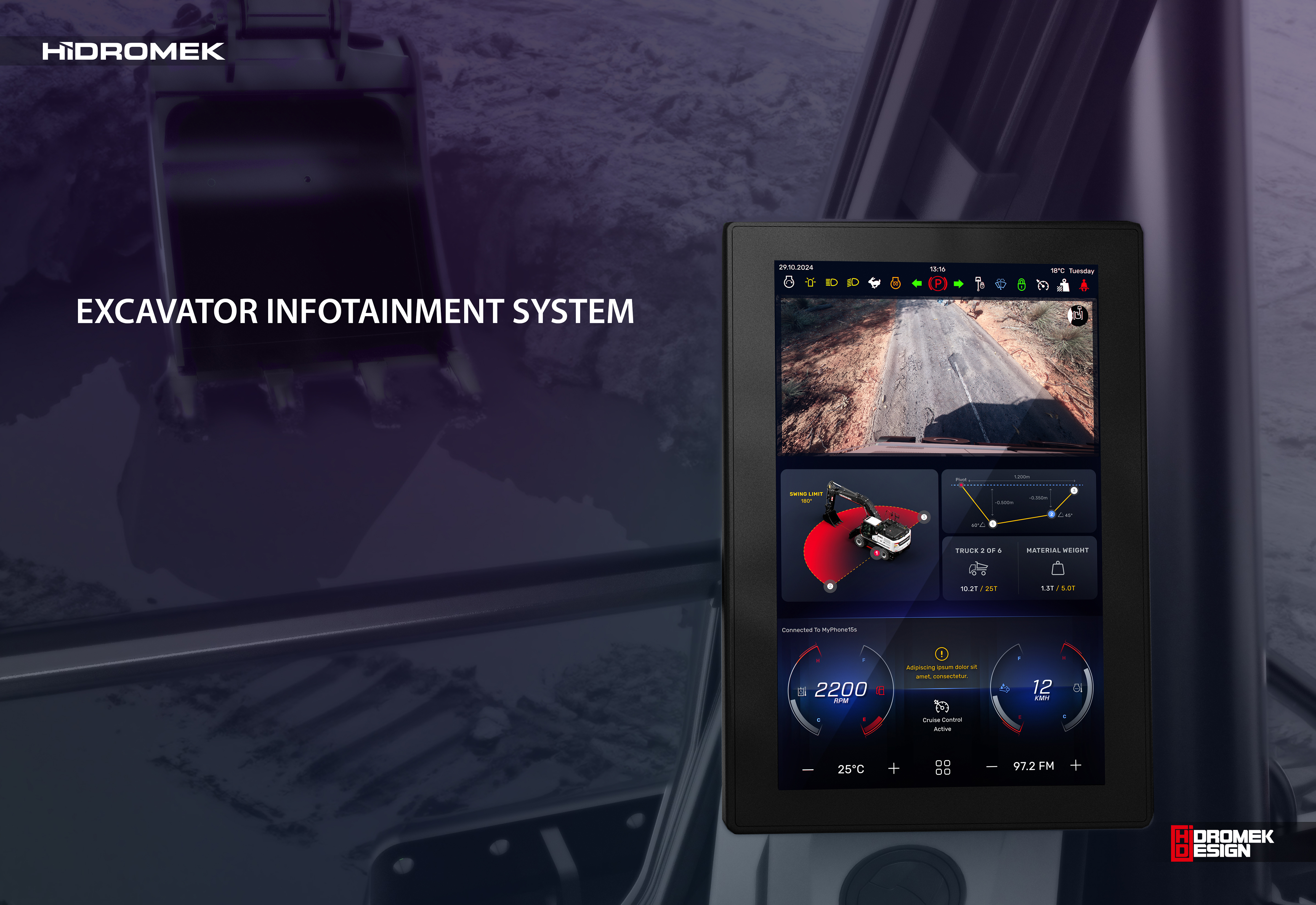 Hidromek Connect-UI Infotainment System