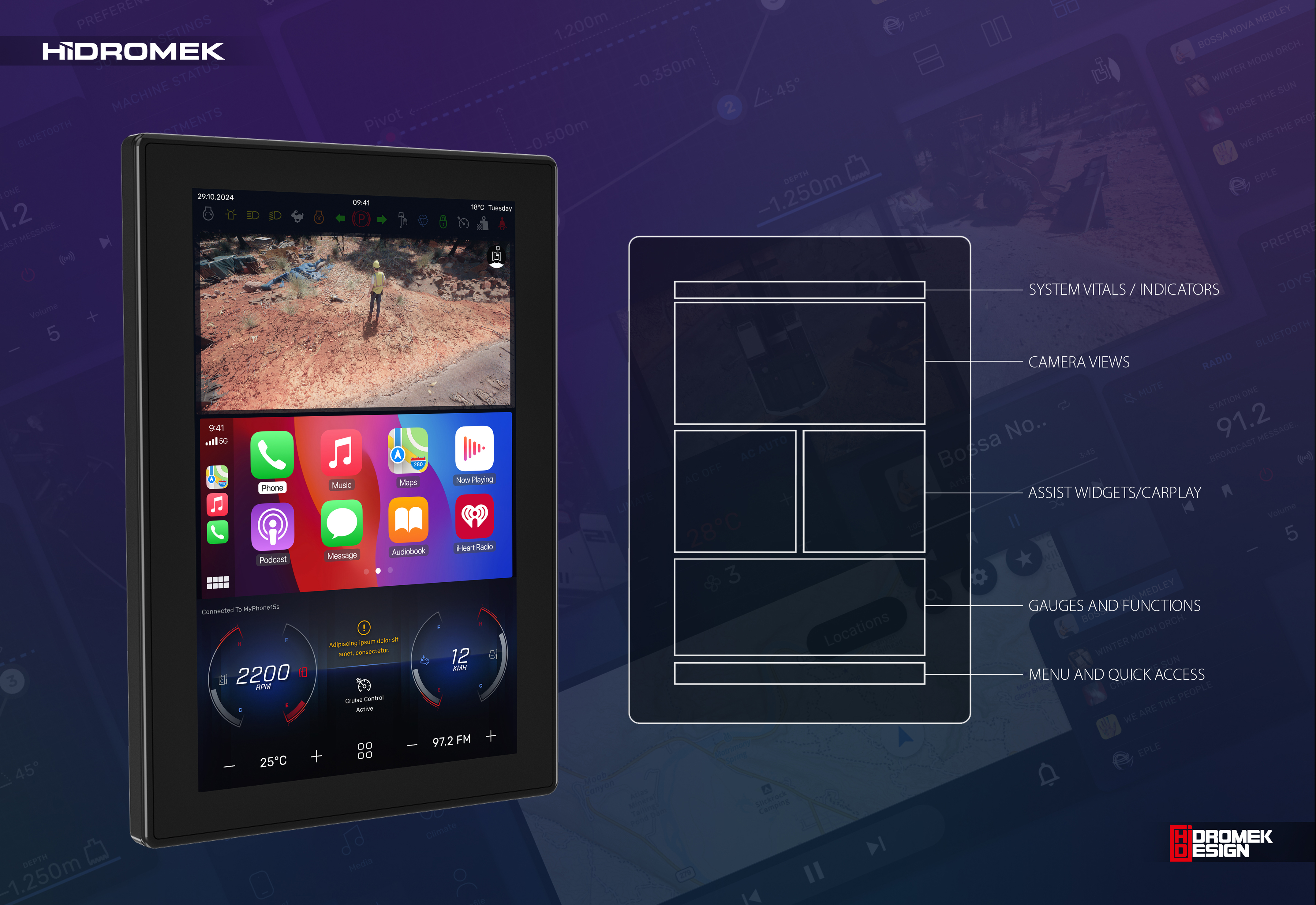 Hidromek Connect-UI Infotainment System