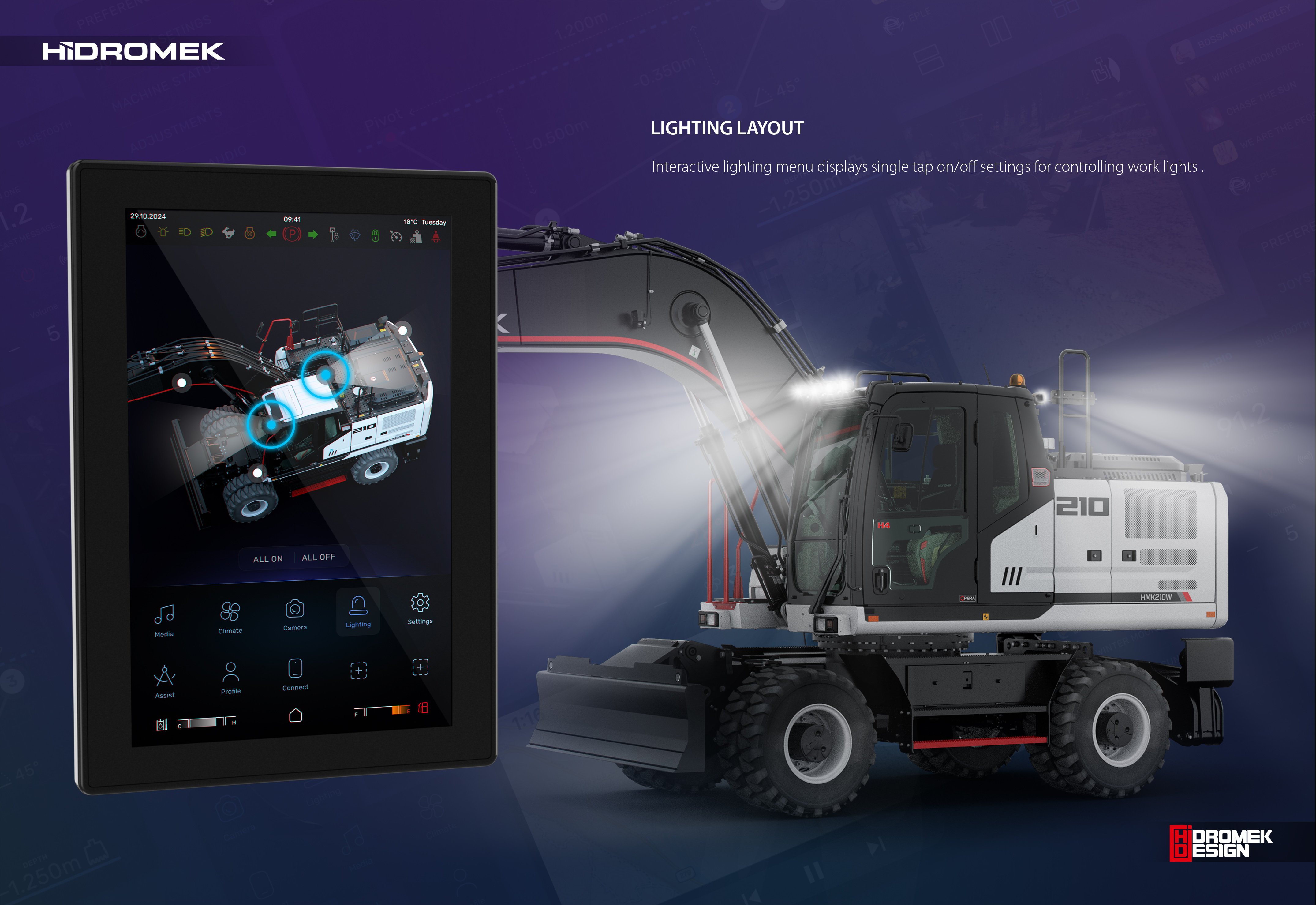 Hidromek Connect-UI Infotainment System