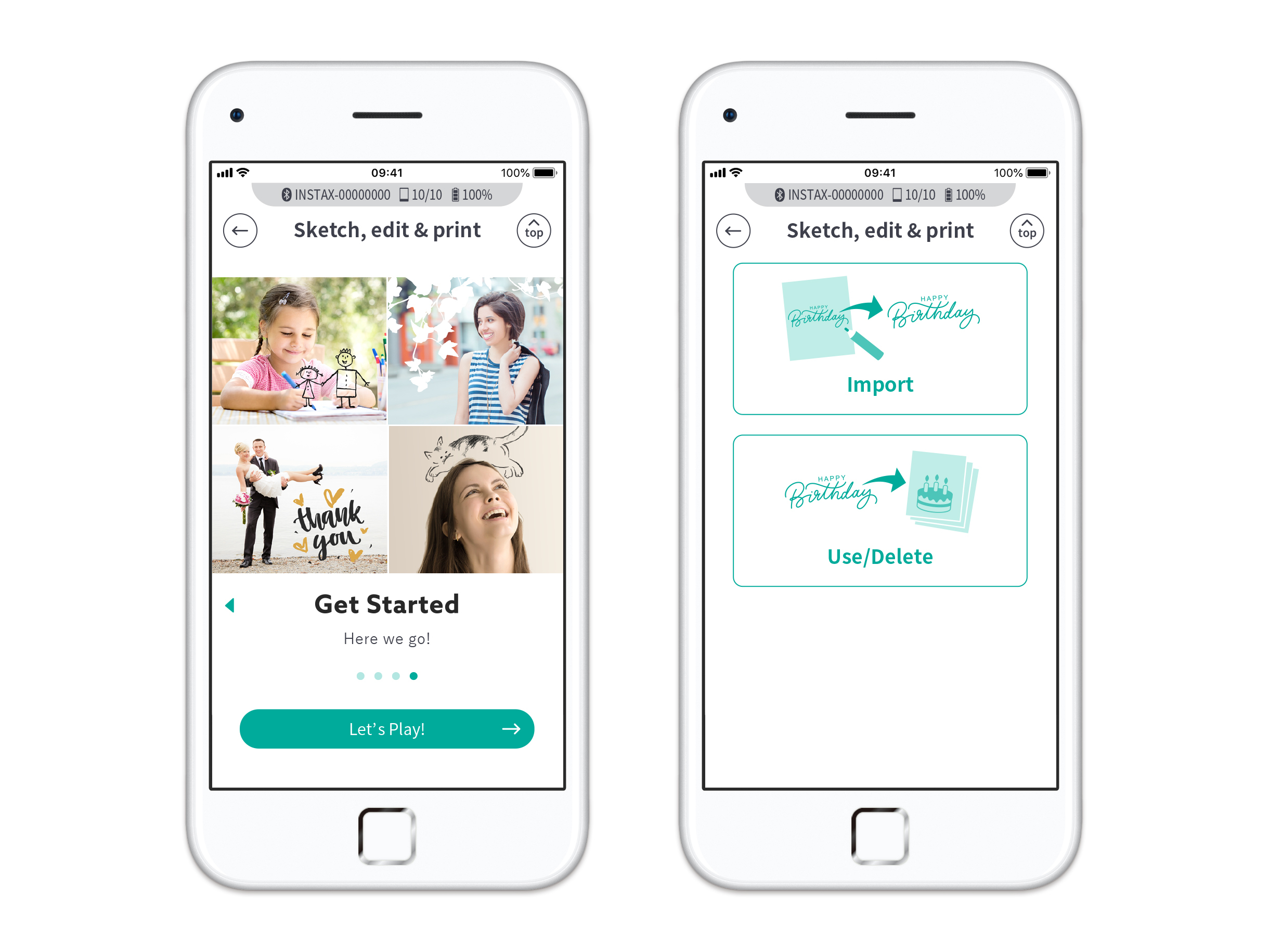 instax mini Link Smartphone application