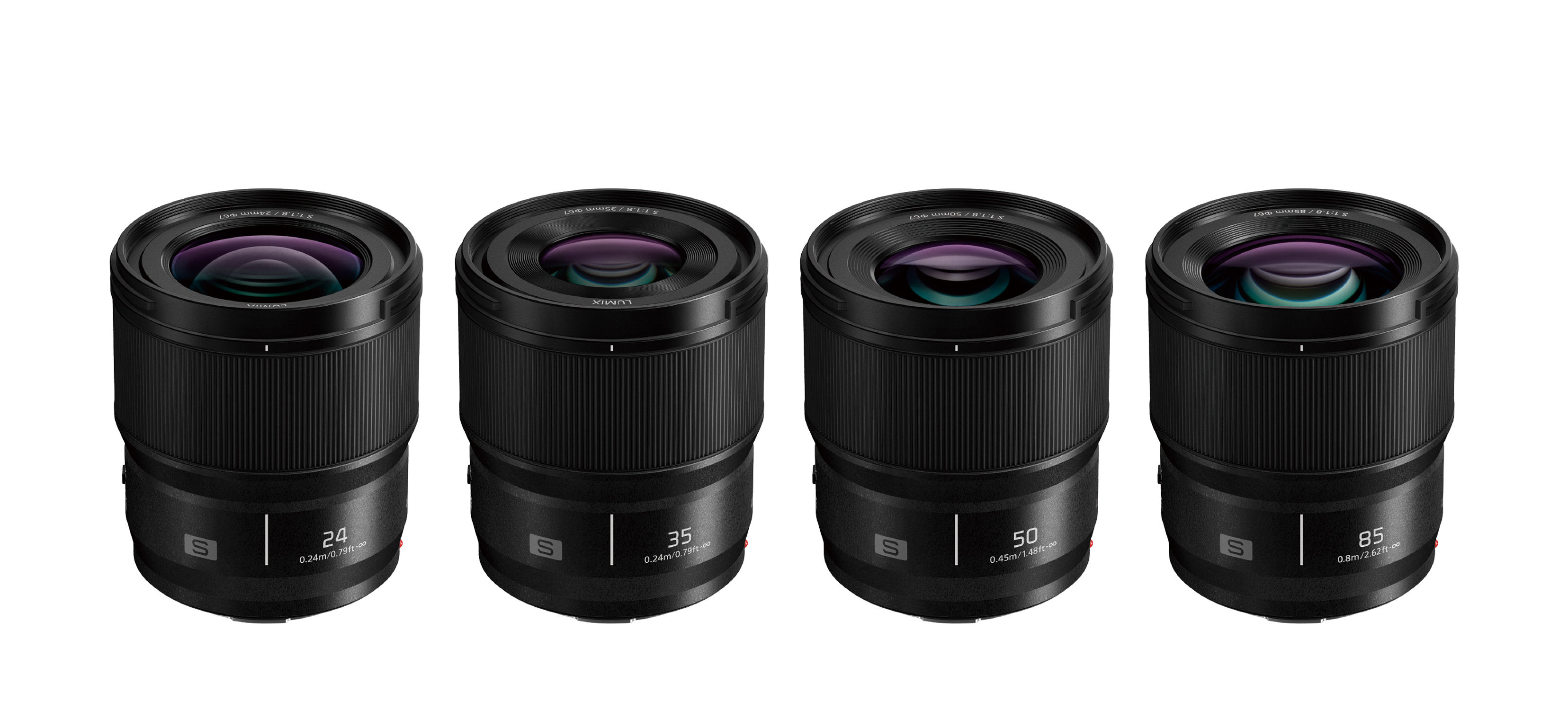 LUMIX F1.8 prime lens series S-S24/S-S35/S-S50/S-S85