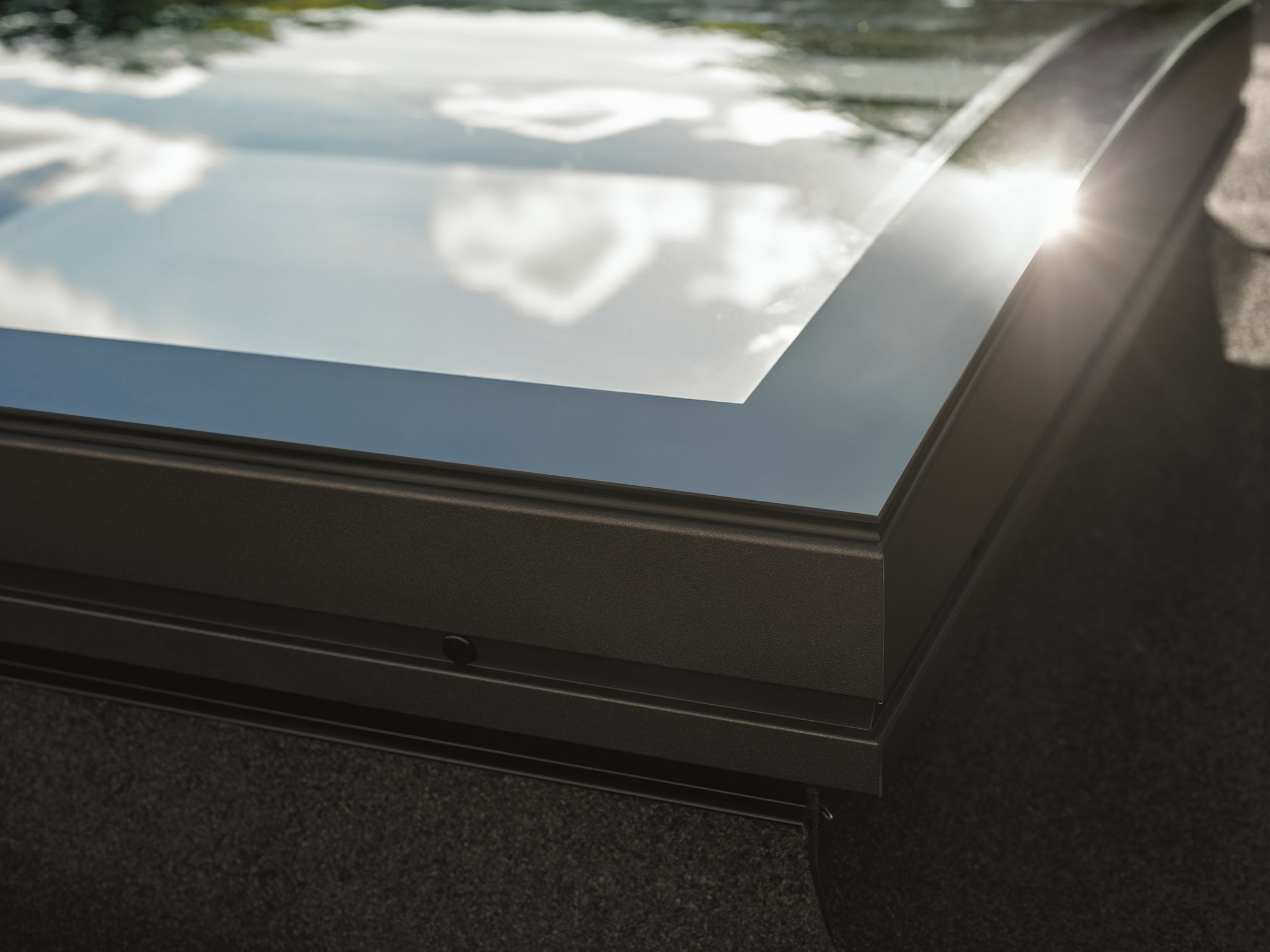 Curved glass rooflight