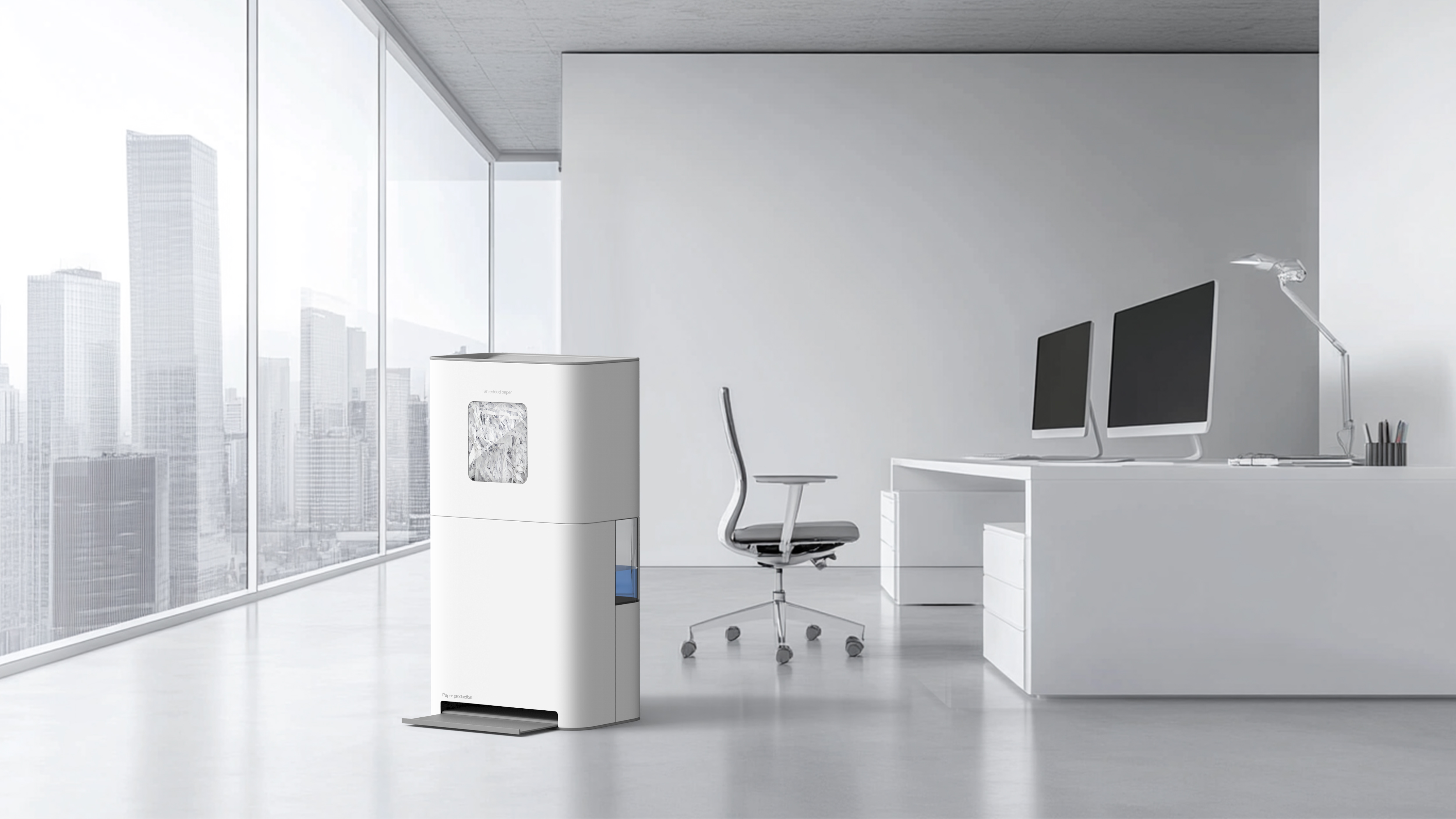 Wasted paper recycling shredder