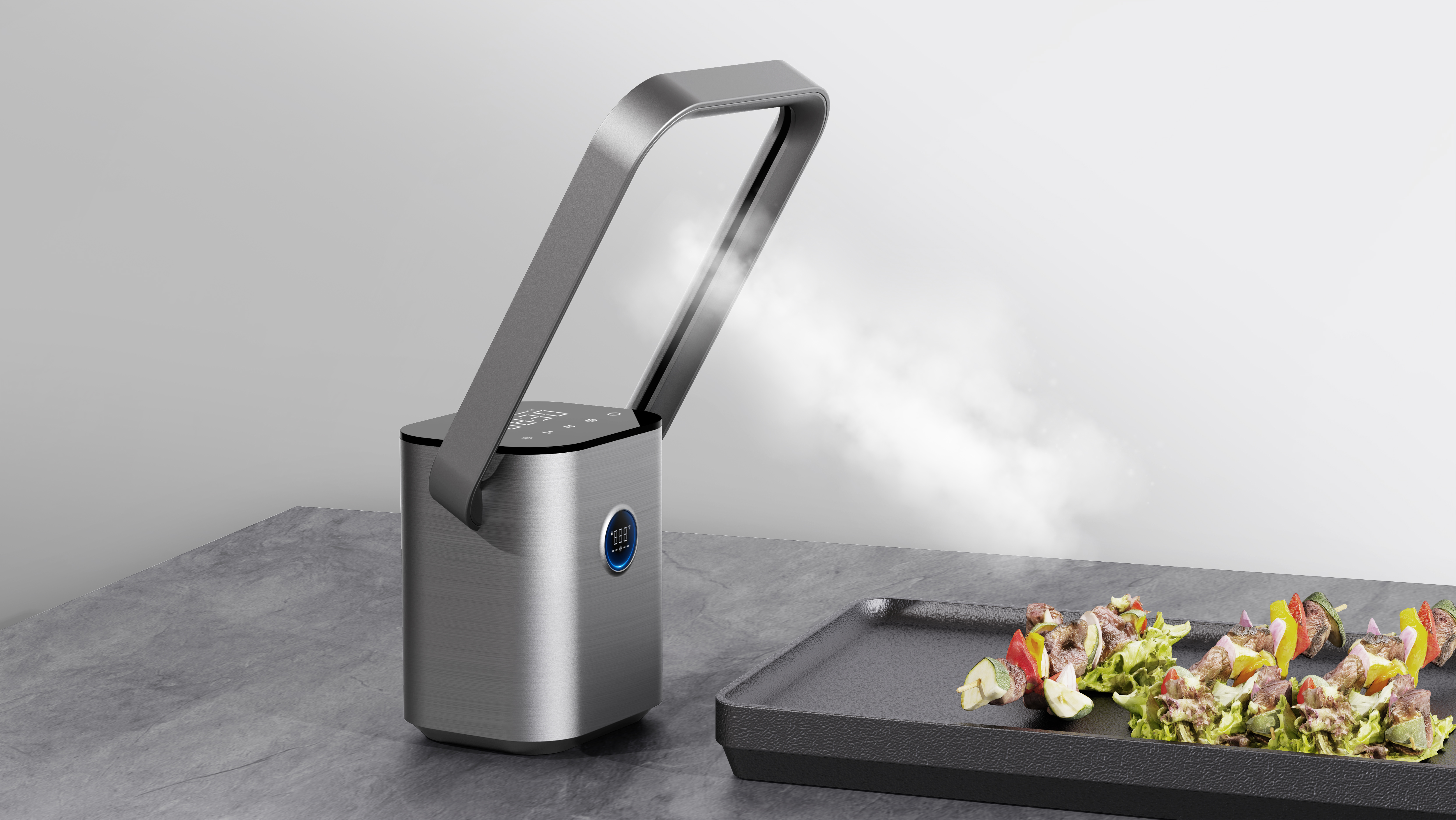 Folding Desktop Air Purifying Range Hood