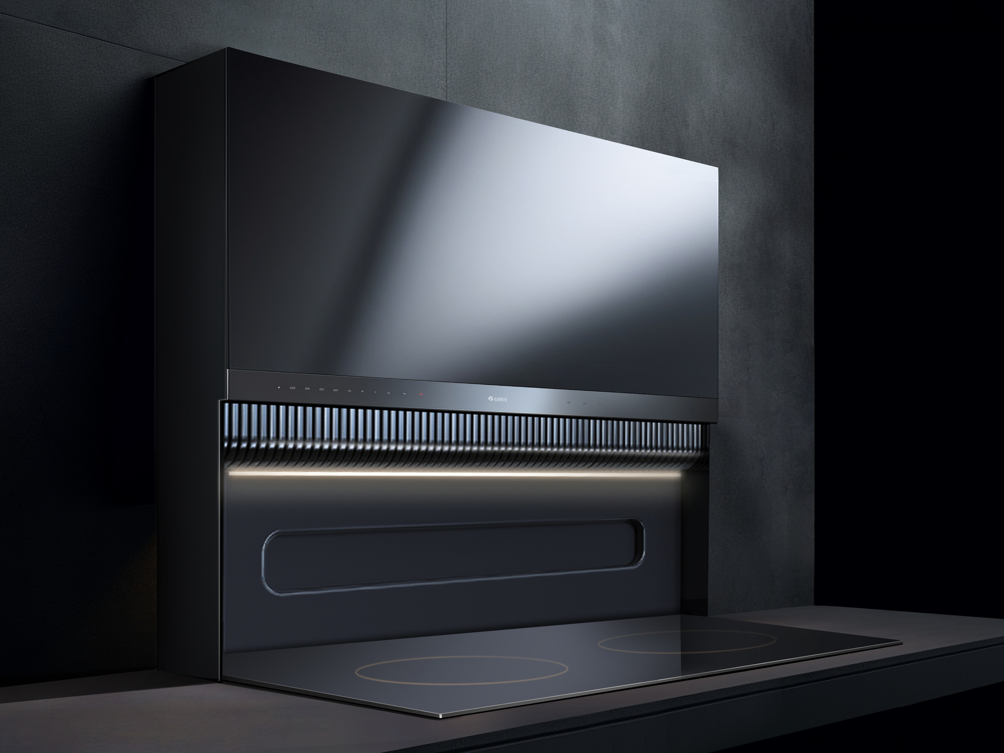 Folding integrated stove