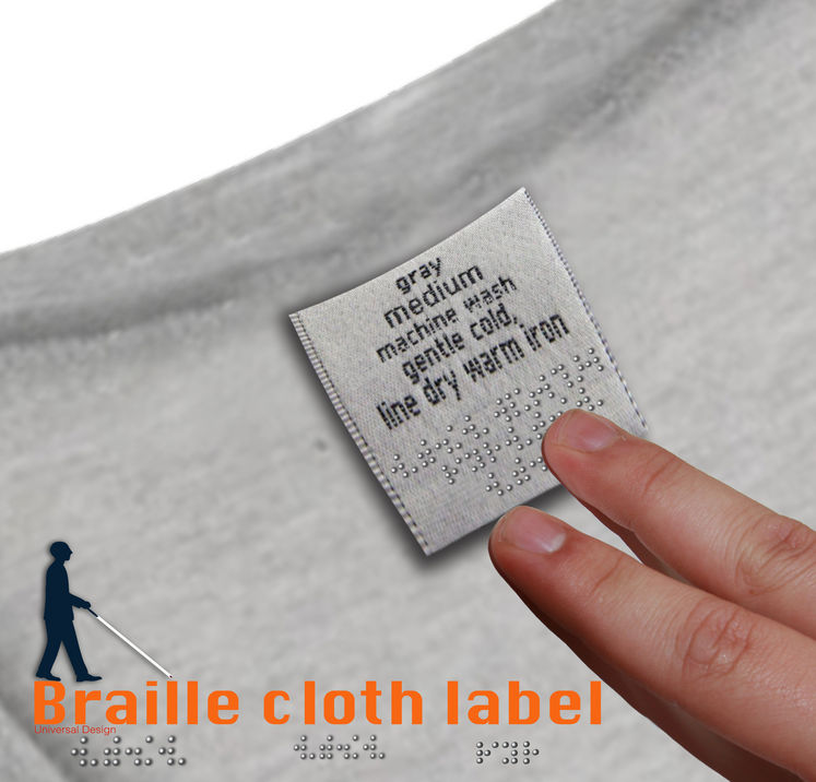 Aluminum Braille Clothing Labels