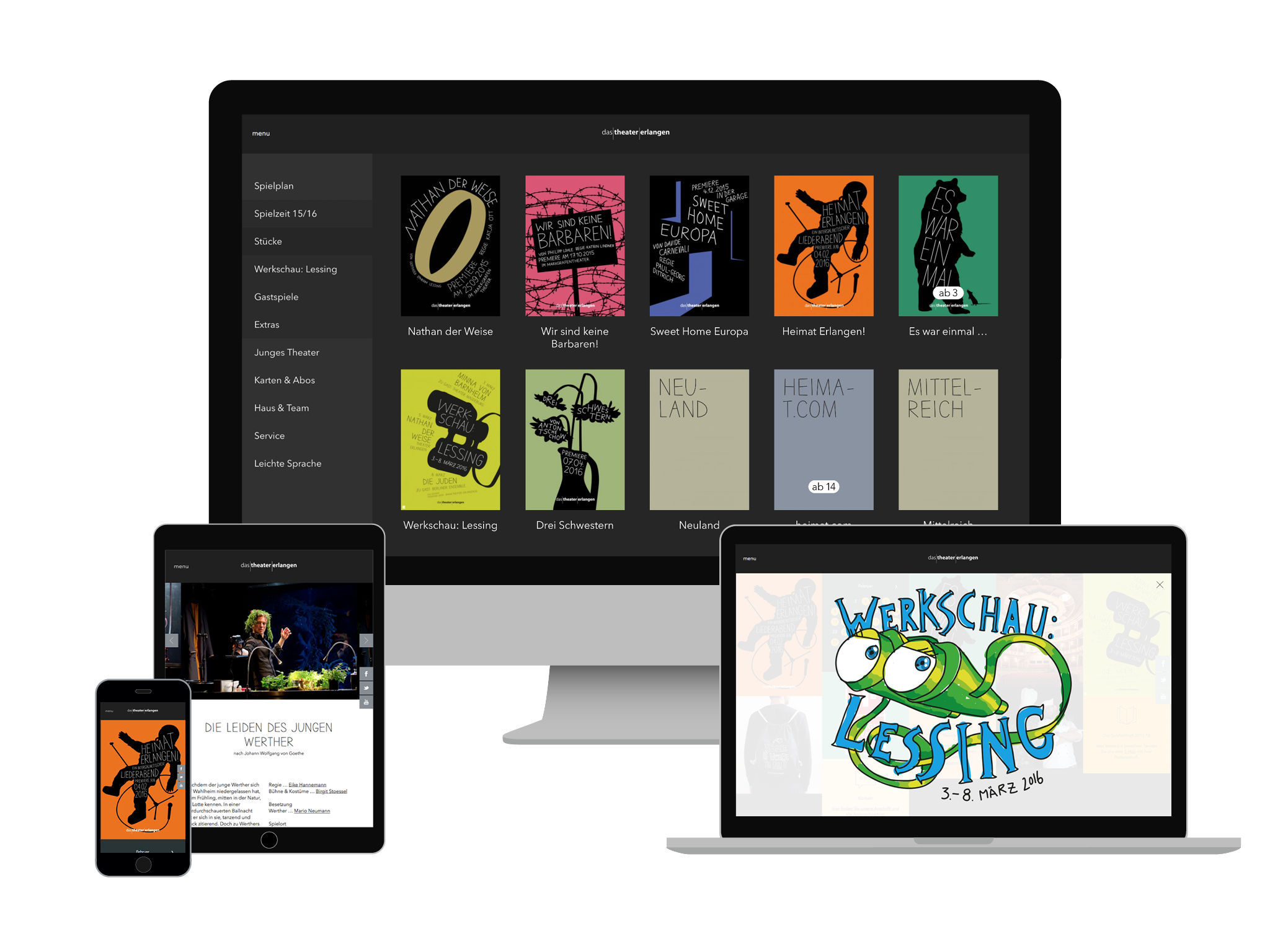 Theater Erlangen Website